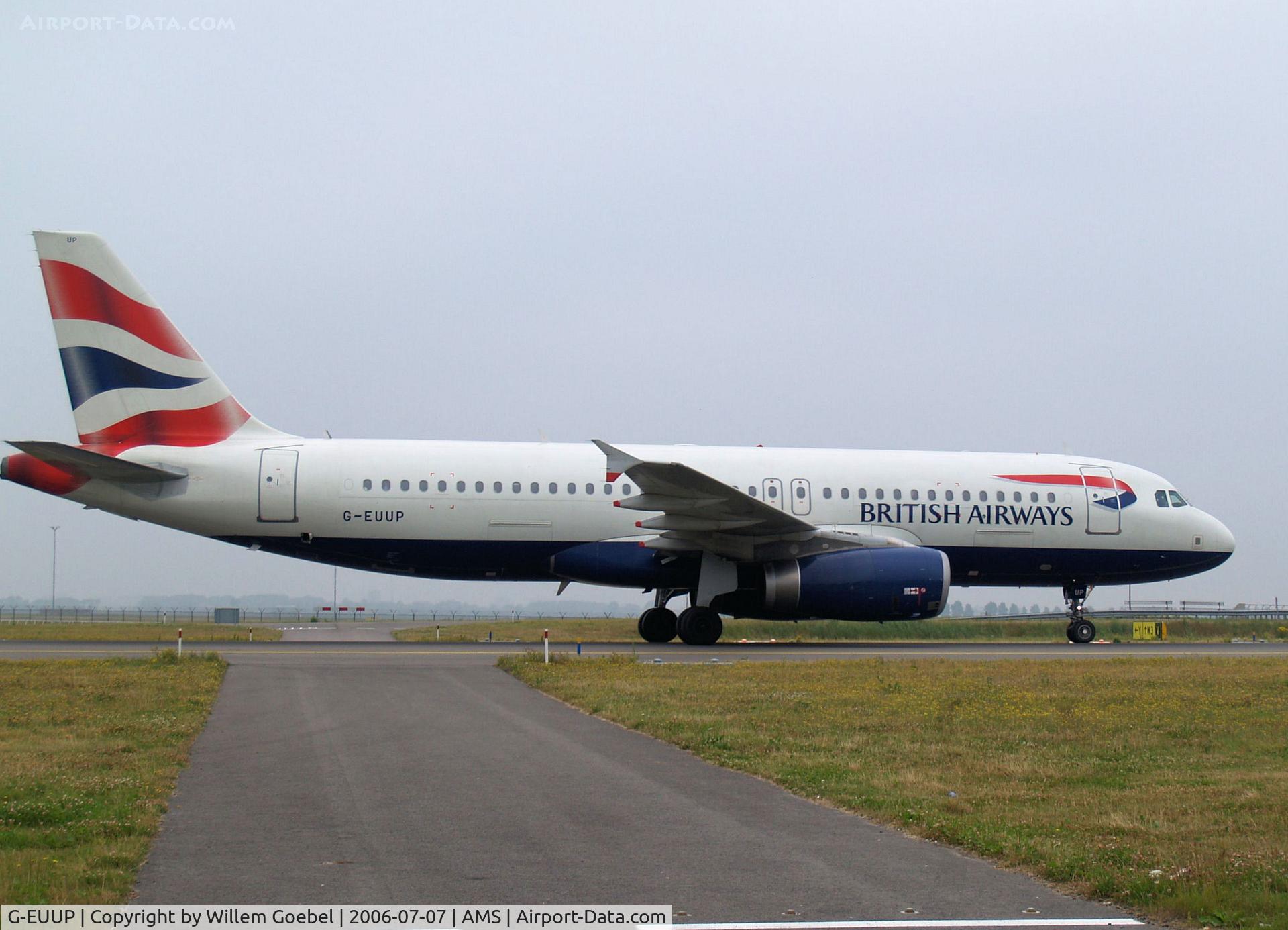 G-EUUP, 2003 Airbus A320-232 C/N 2038, Taxi to the gate of Amsterdam Airport