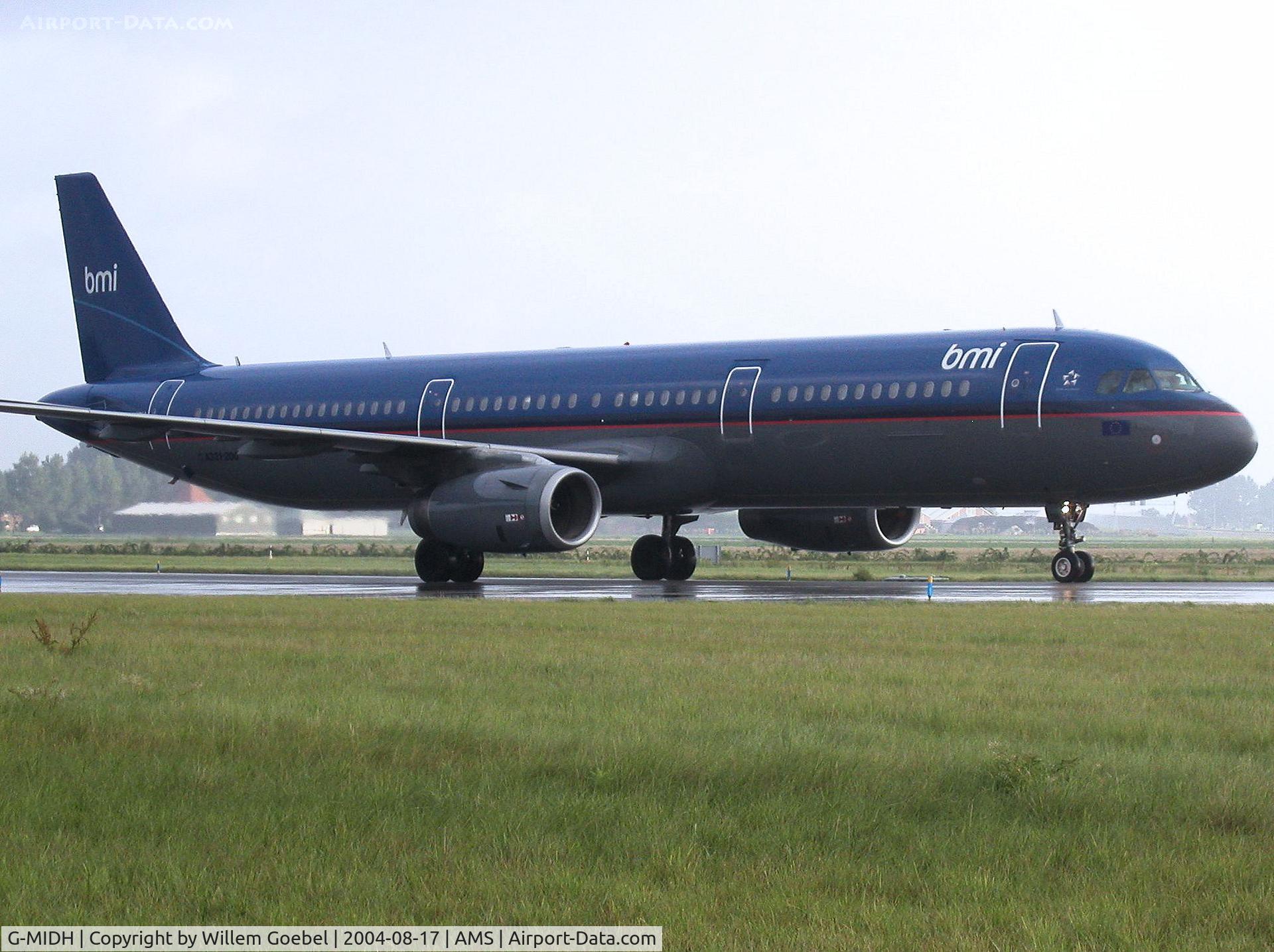 G-MIDH, 1999 Airbus A321-231 C/N 968, Taxi to the gate of Amsterdam Airport