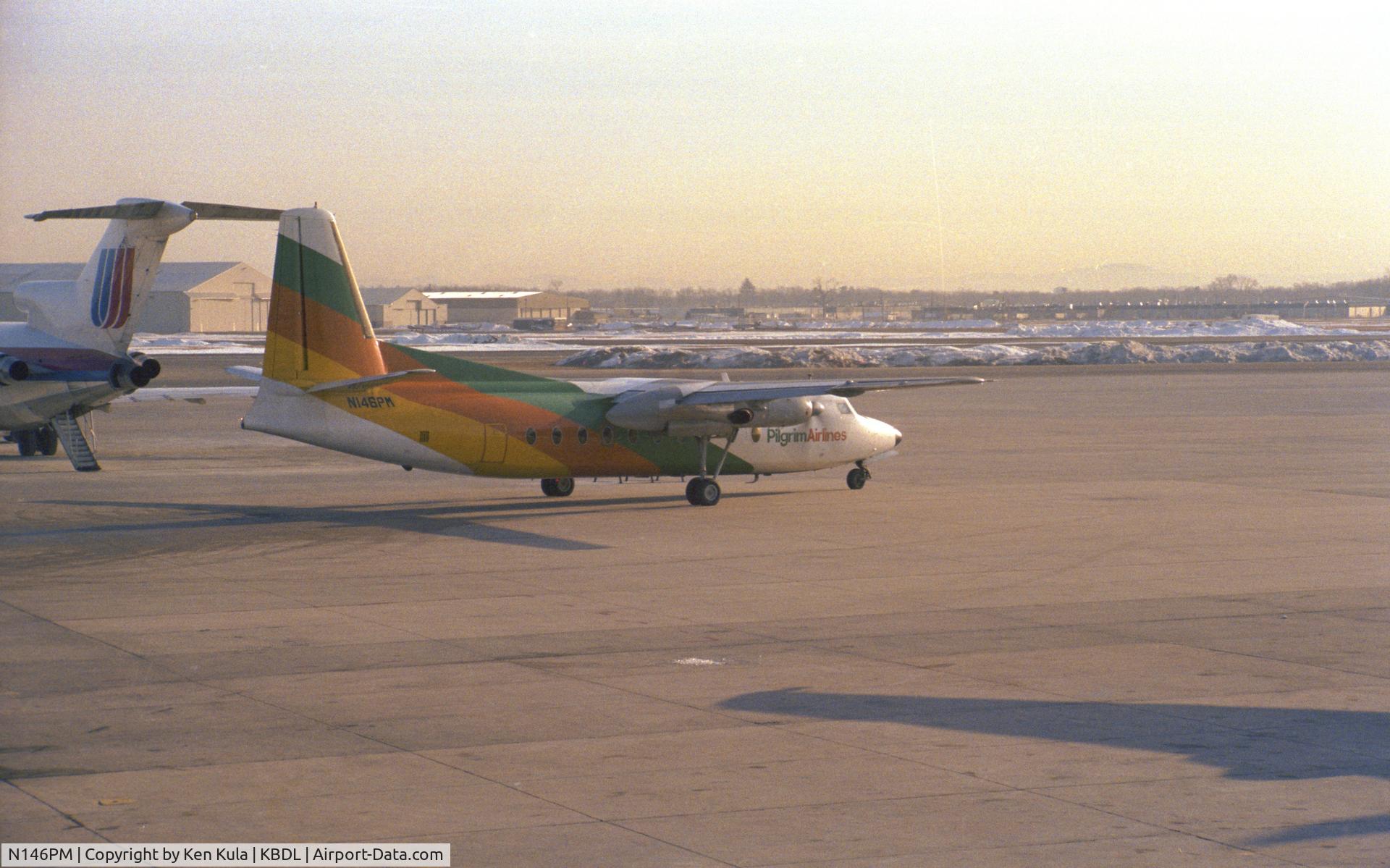 N146PM, 1961 Fokker F-27-100 Friendship C/N 10176, Pilgrim Airlines at KBDL