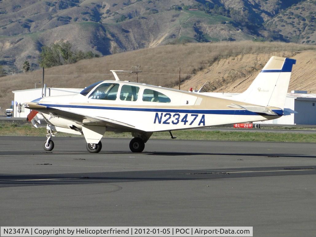 N2347A, 1969 Beech E33 Bonanza C/N CD-1229, Parked in transient parking