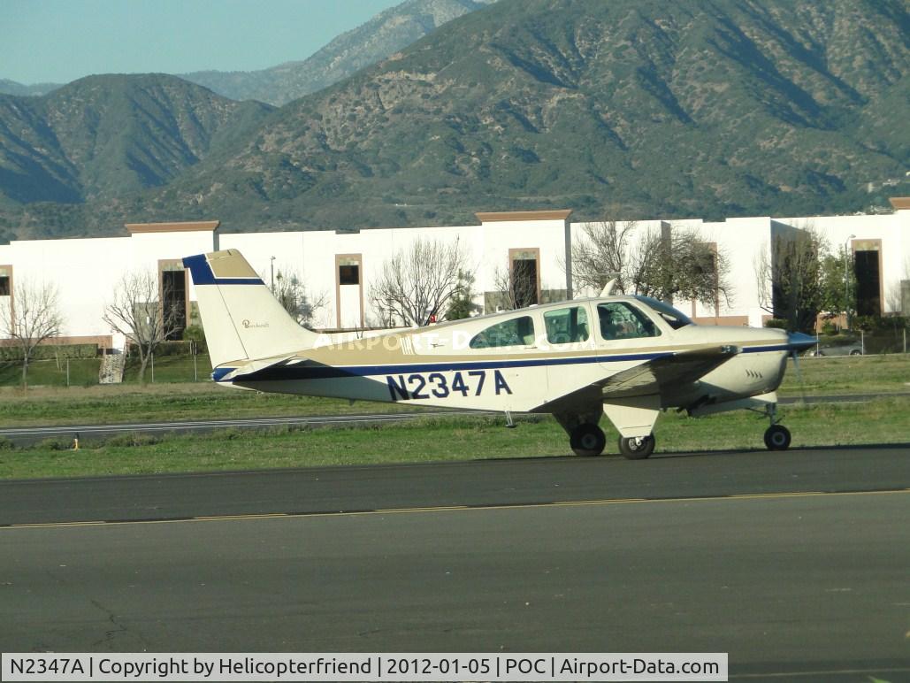 N2347A, 1969 Beech E33 Bonanza C/N CD-1229, Taxiing on taxiway Sierra heading towards the runways