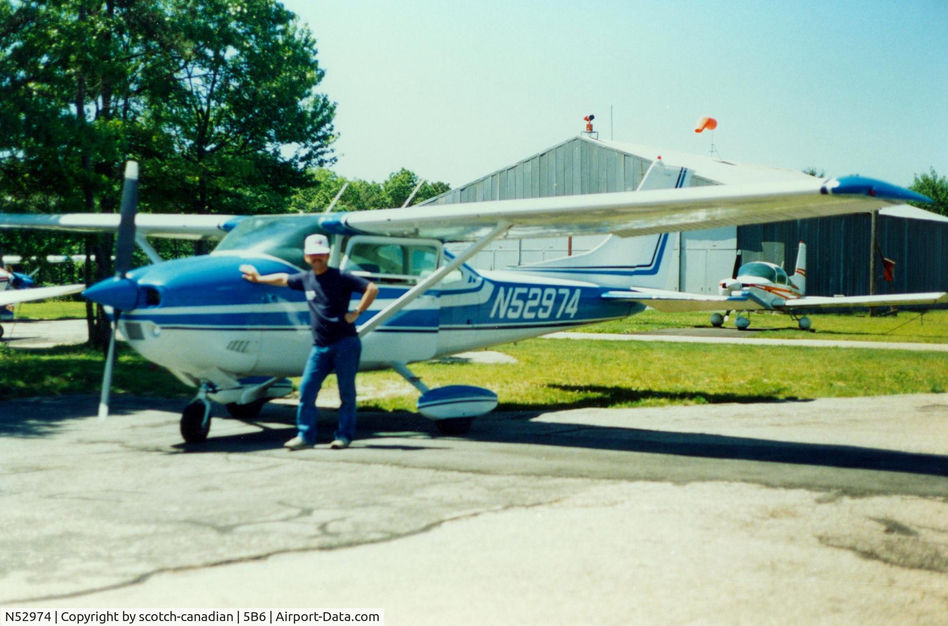 N52974, 1974 Cessna 182P Skylane C/N 18262981, 1974 Cessna 182P N52974 at Falmouth Airport, Falmouth, MA - July 1986
