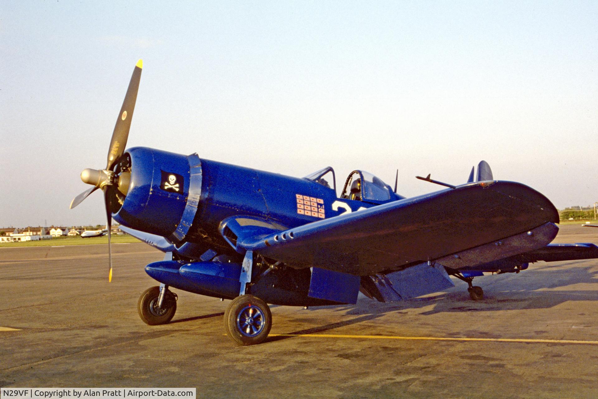 N29VF, 1945 Goodyear FG-1D Corsair C/N 3997, on the main apron.