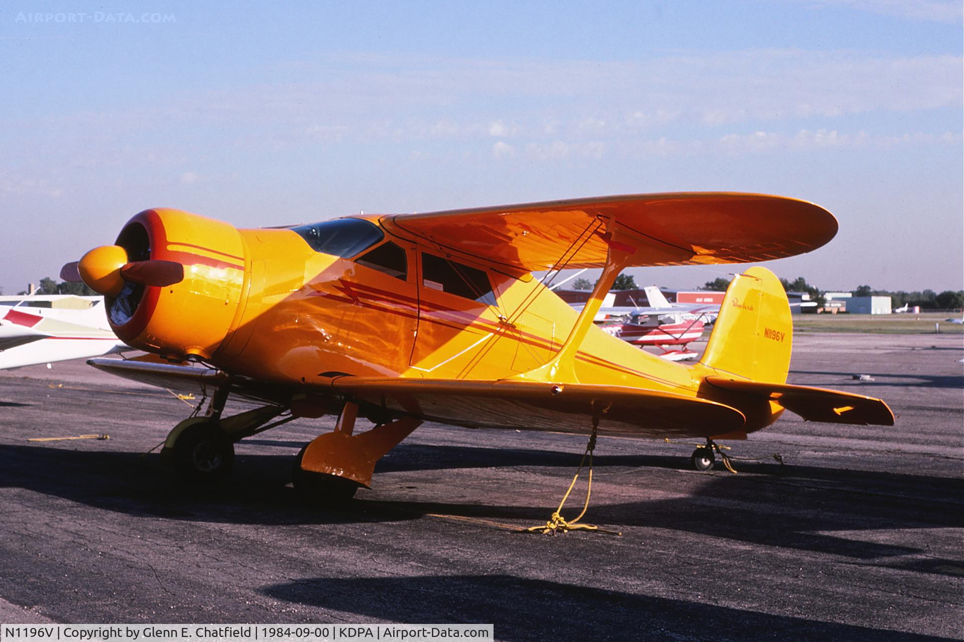 N1196V, 1947 Beech D17S Staggerwing C/N 6703, Later afternoon