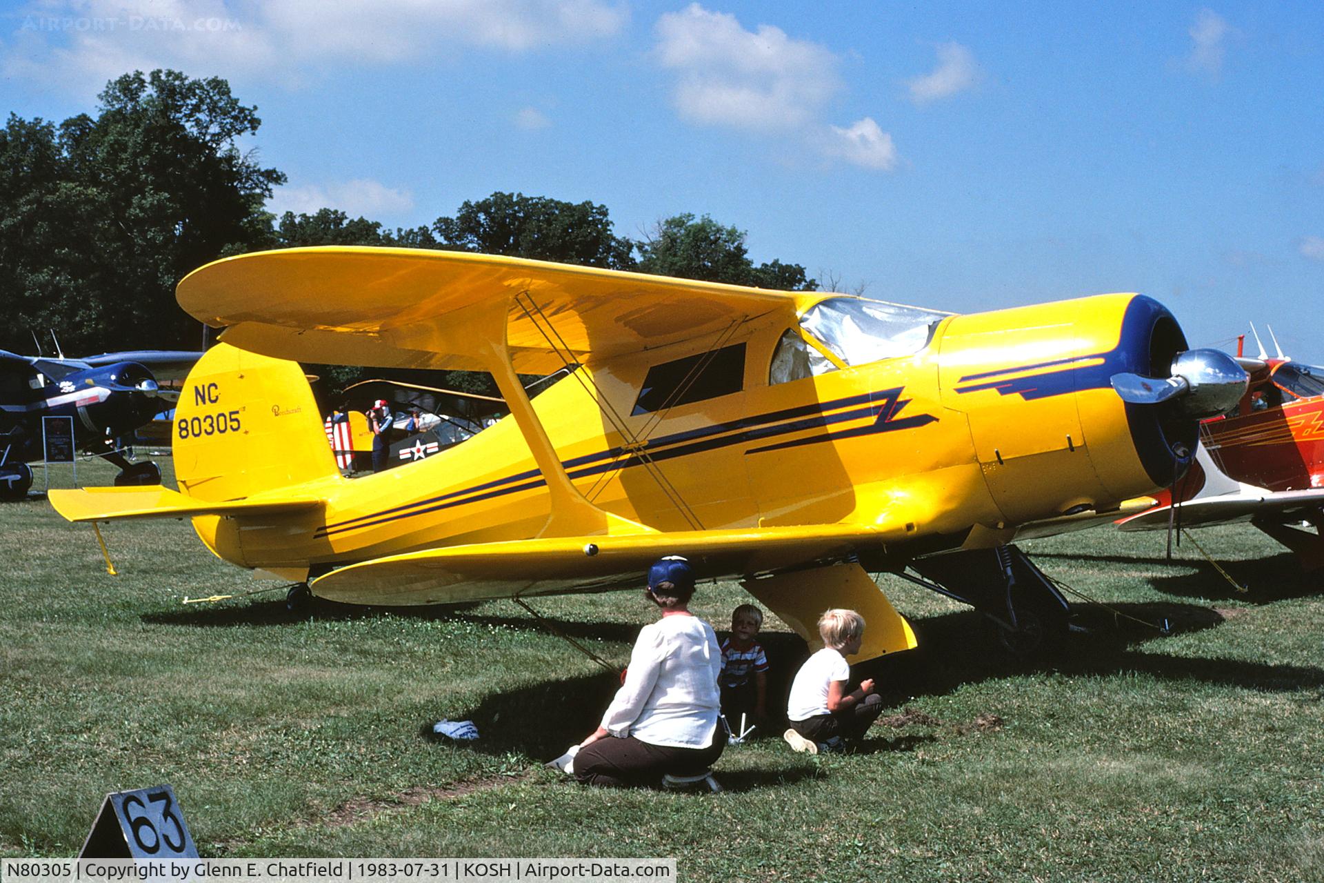 N80305, 1946 Beech G17S C/N B-04, At the EAA Convention