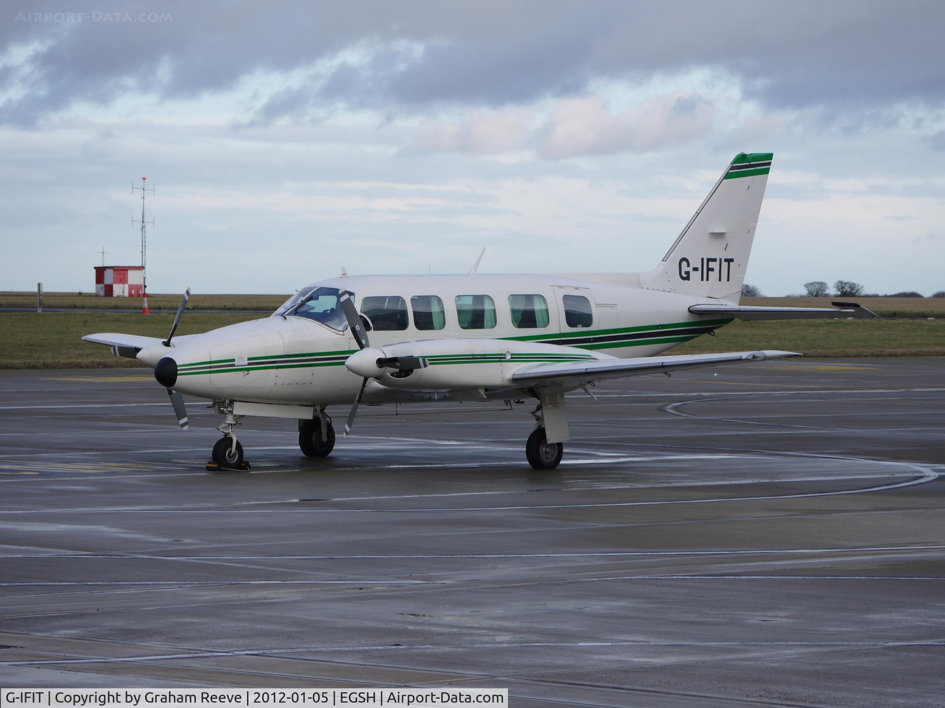 G-IFIT, 1980 Piper PA-31-350 Chieftain C/N 31-8052078, Parked at Norwich.