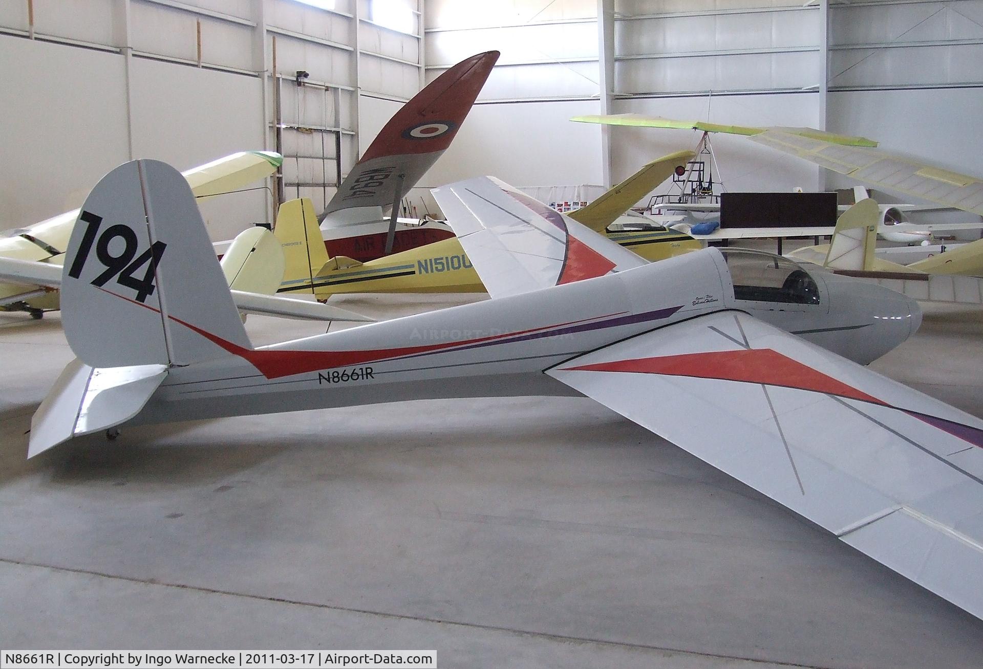 N8661R, 1962 Schweizer SGS 1-26A C/N 194, Schweizer SGS 1-26A at the Southwest Soaring Museum, Moriarty, NM
