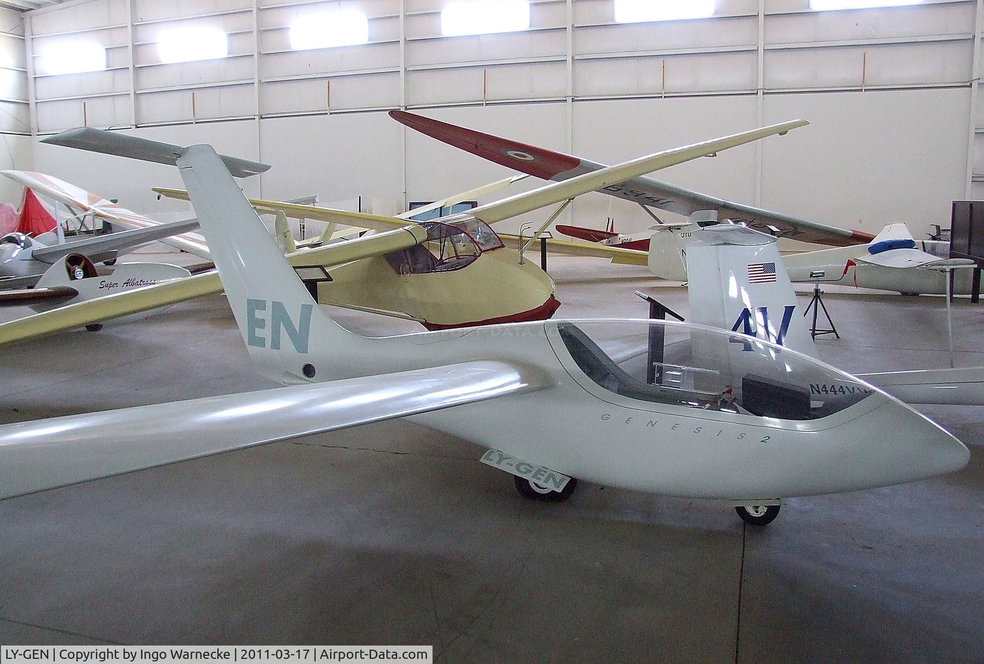 LY-GEN, Sportine Aviacija Genesis 2 C/N 001, Sportine Aviacija Genesis 2 at the Southwest Soaring Museum, Moriarty, NM