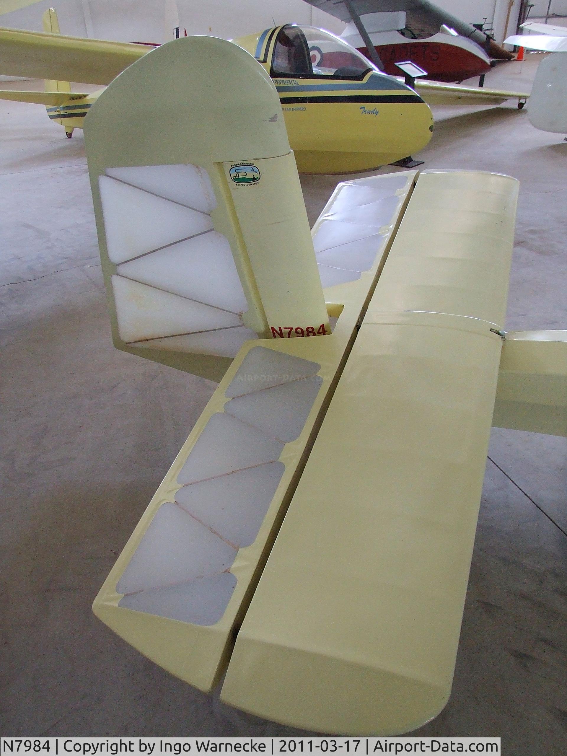 N7984, 1960 Schleicher Ka-4 Rhonlerche II C/N 93/58, Schleicher Ka 4 Rhönlerche II at the Southwest Soaring Museum, Moriarty, NM
