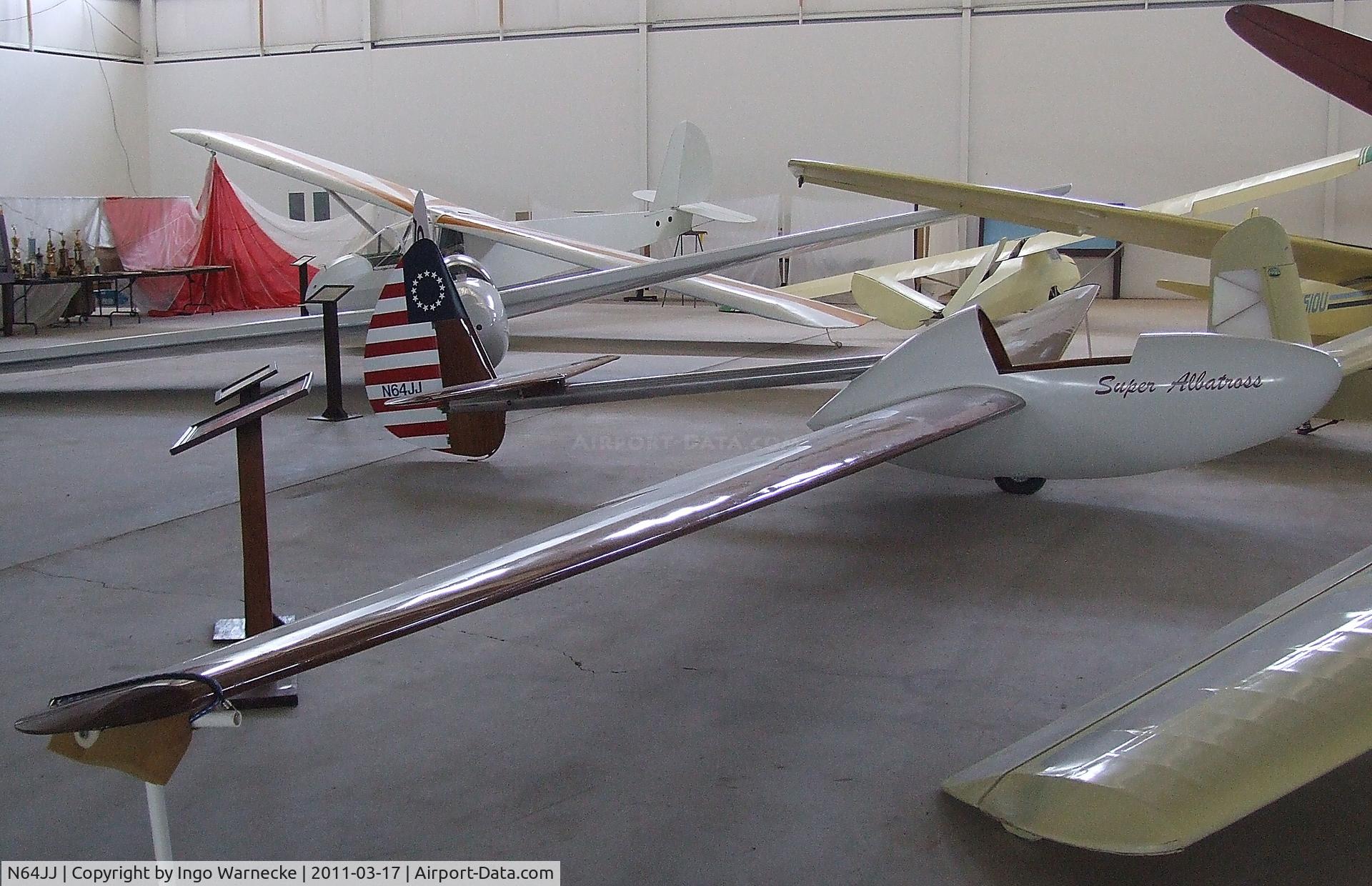 N64JJ, 2000 Bowlus BS-100 Super Albatross C/N 003, Bowlus (J.S. Sinclair) Super Albatross at the Southwest Soaring Museum, Moriarty, NM