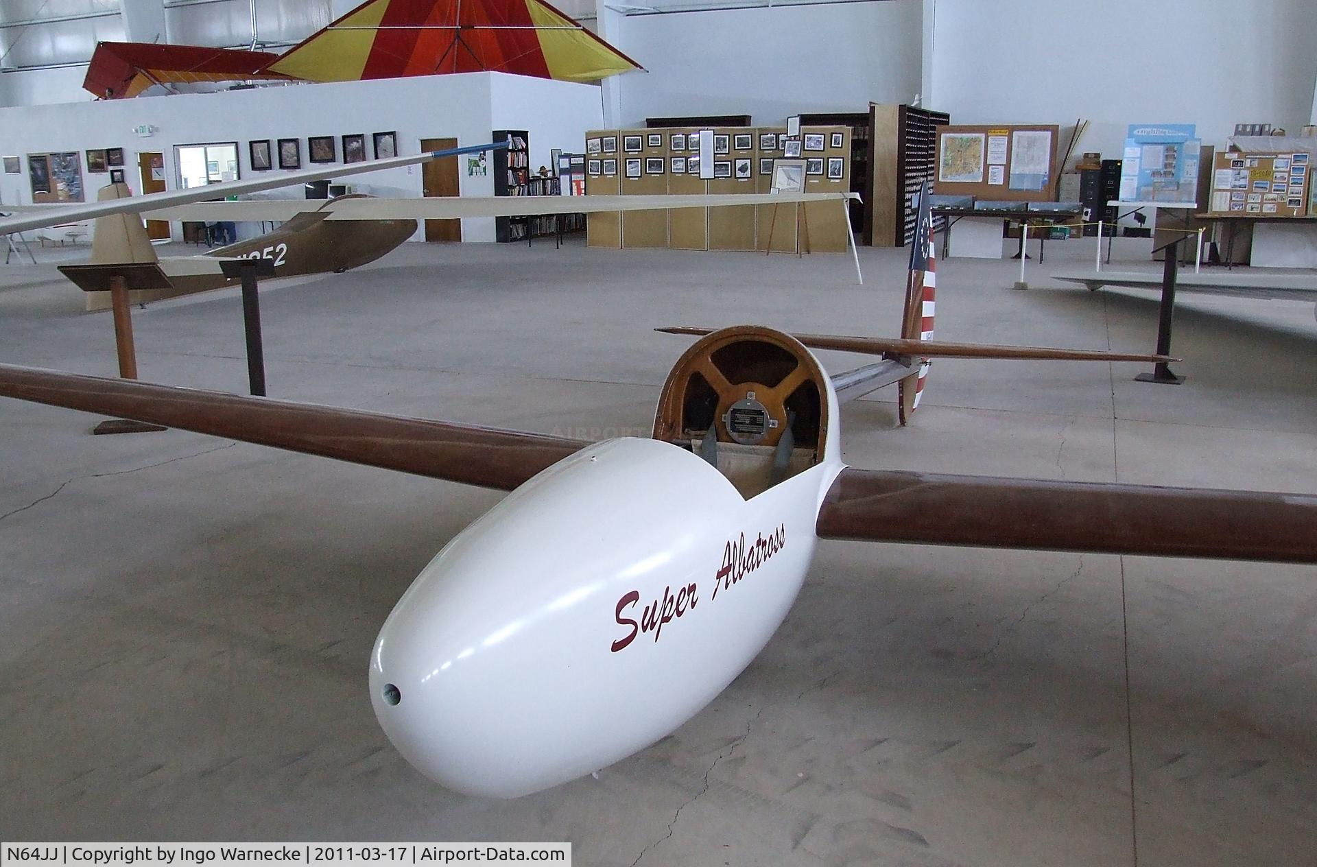 N64JJ, 2000 Bowlus BS-100 Super Albatross C/N 003, Bowlus (J.S. Sinclair) Super Albatross at the Southwest Soaring Museum, Moriarty, NM