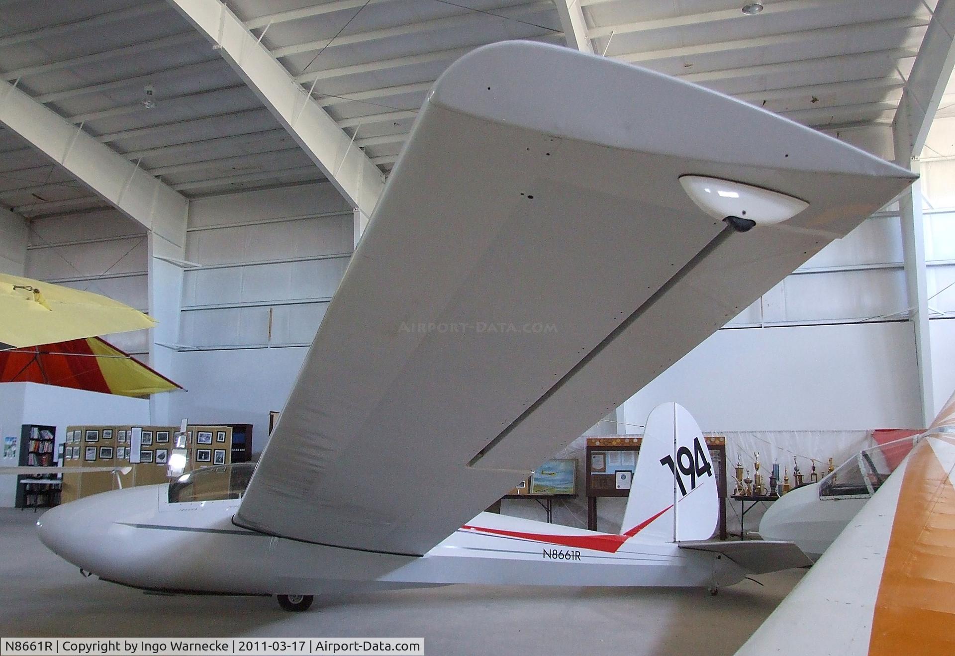 N8661R, 1962 Schweizer SGS 1-26A C/N 194, Schweizer SGS 1-26A at the Southwest Soaring Museum, Moriarty, NM