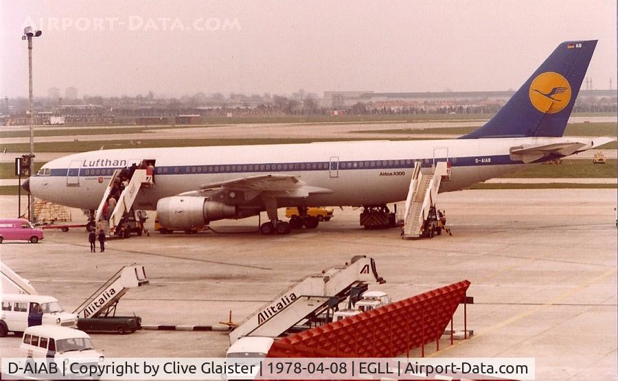 D-AIAB, 1976 Airbus A300B2-1C C/N 22, Ended it's life with Indian Airlines as VT-ELV in August 1986. Written-off on September 1986 in Chennai, India