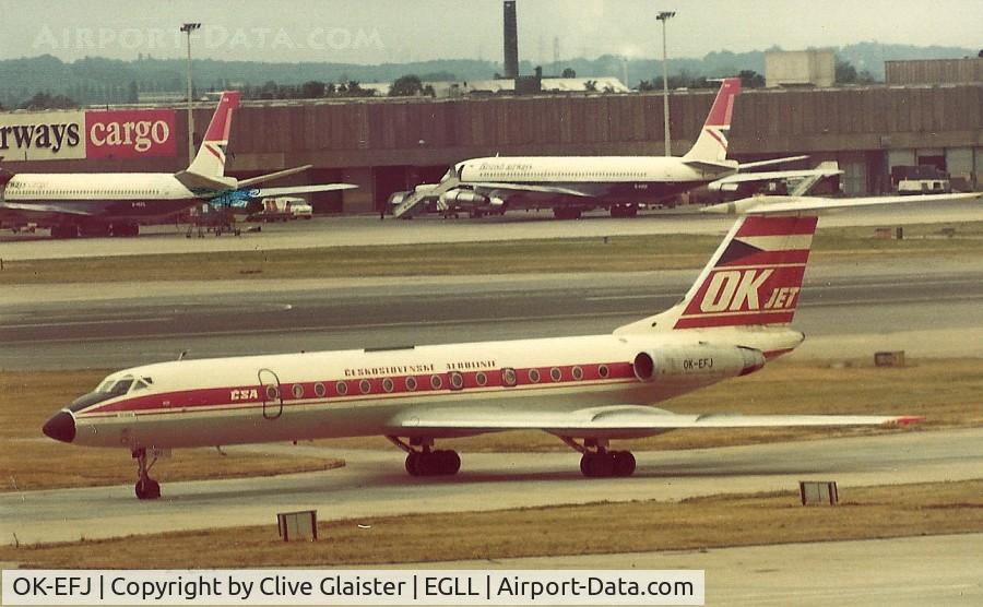 OK-EFJ, 1974 Tupolev Tu-134A C/N 4323128, Delivered 1974-11-21
Photo taken in 1976
