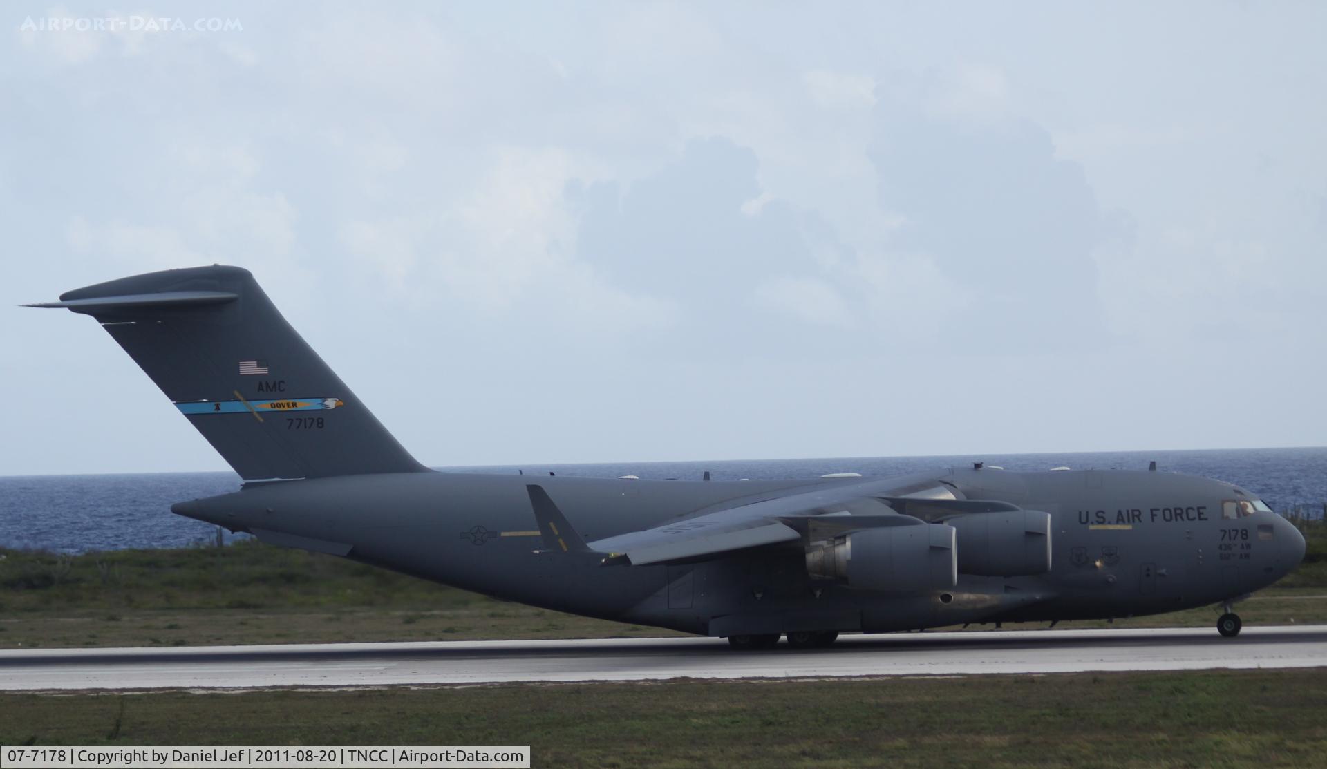 07-7178, 2008 Boeing C-17A Globemaster III C/N F-195/P-178, Us air force departing TNCC