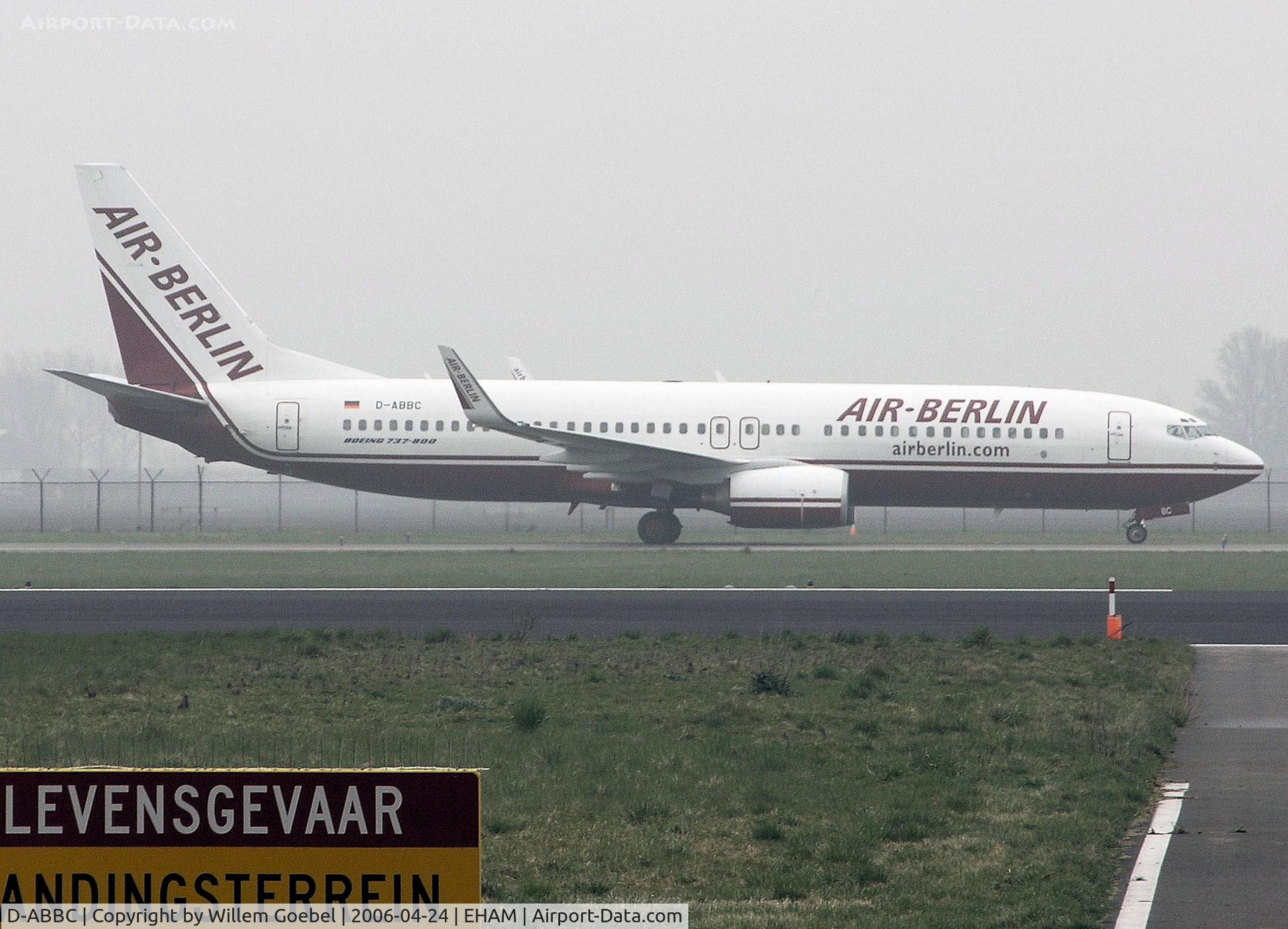 D-ABBC, 2001 Boeing 737-86J C/N 32625, Taxi to the gate of Amsterdam Airport