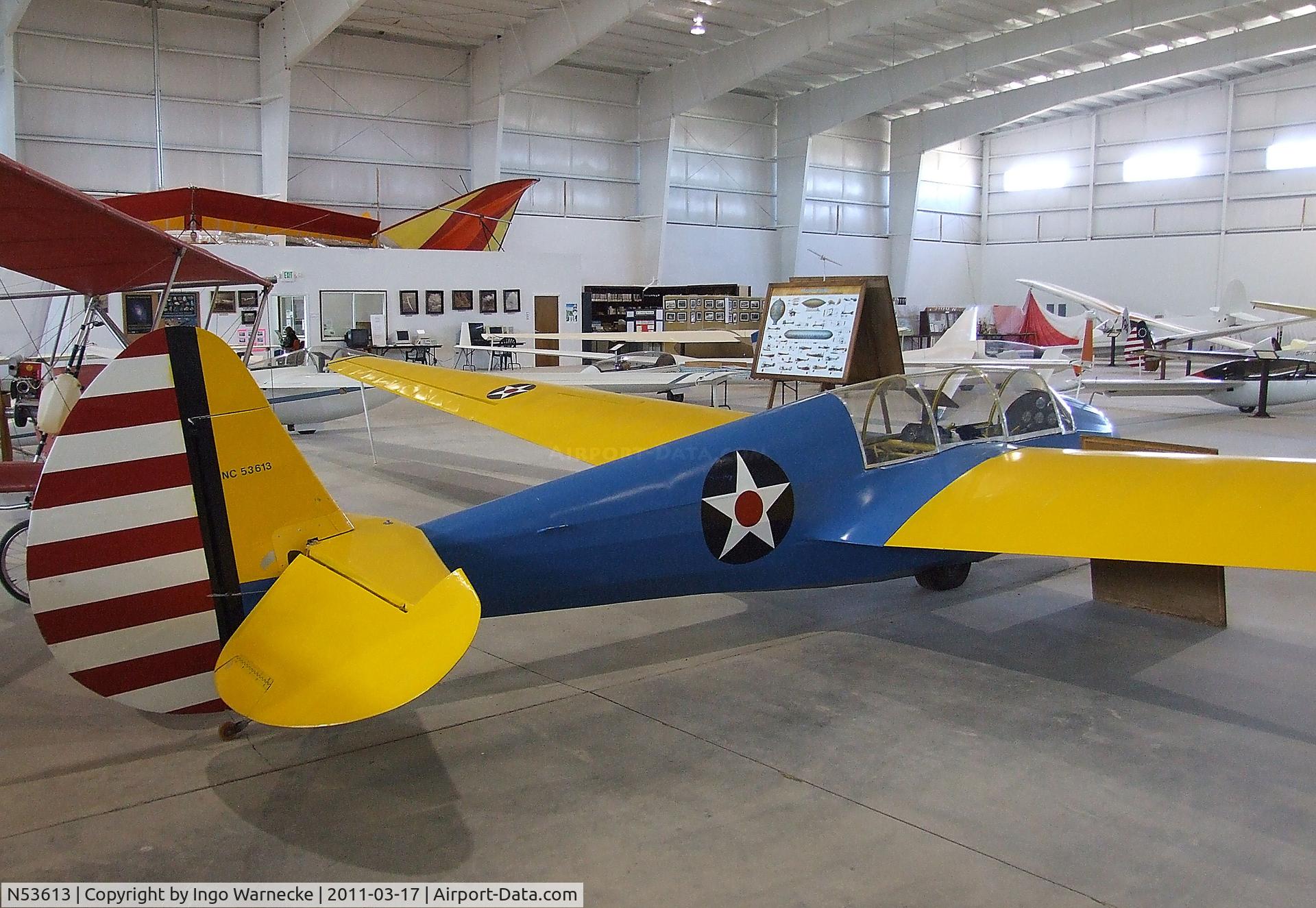 N53613, Laister-kauffman LK-10A C/N 28, Laister-Kauffman LK-10A at the Southwest Soaring Museum, Moriarty NM