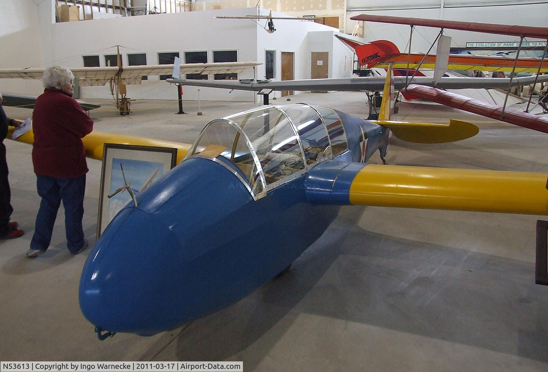 N53613, Laister-kauffman LK-10A C/N 28, Laister-Kauffman LK-10A at the Southwest Soaring Museum, Moriarty NM