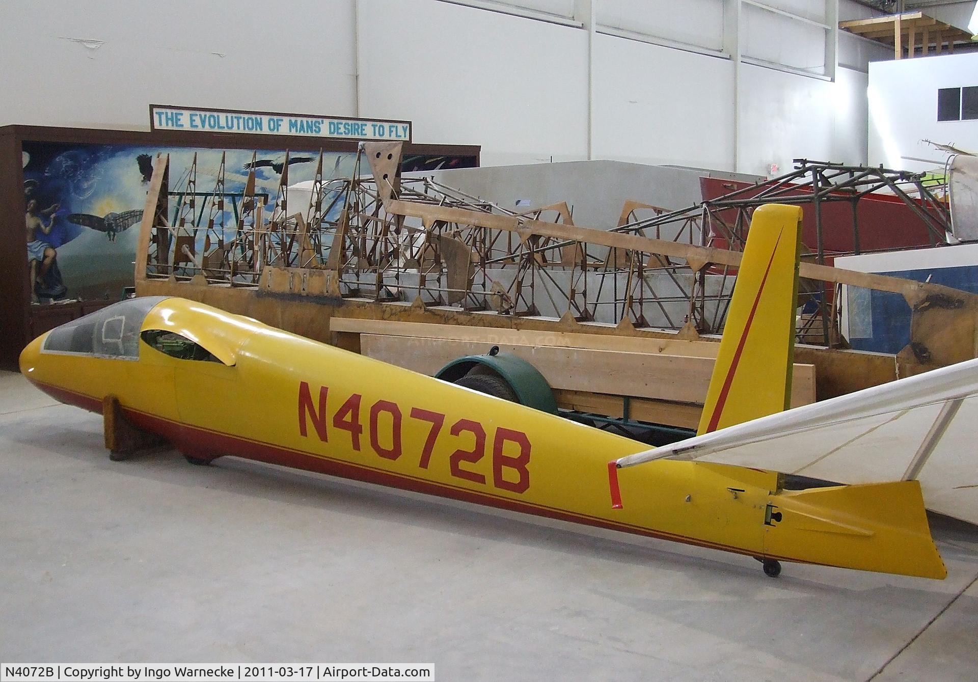 N4072B, 1966 Moore SS-1 C/N 1, Moore SS-1 at the Southwest Soaring Museum, Moriarty NM