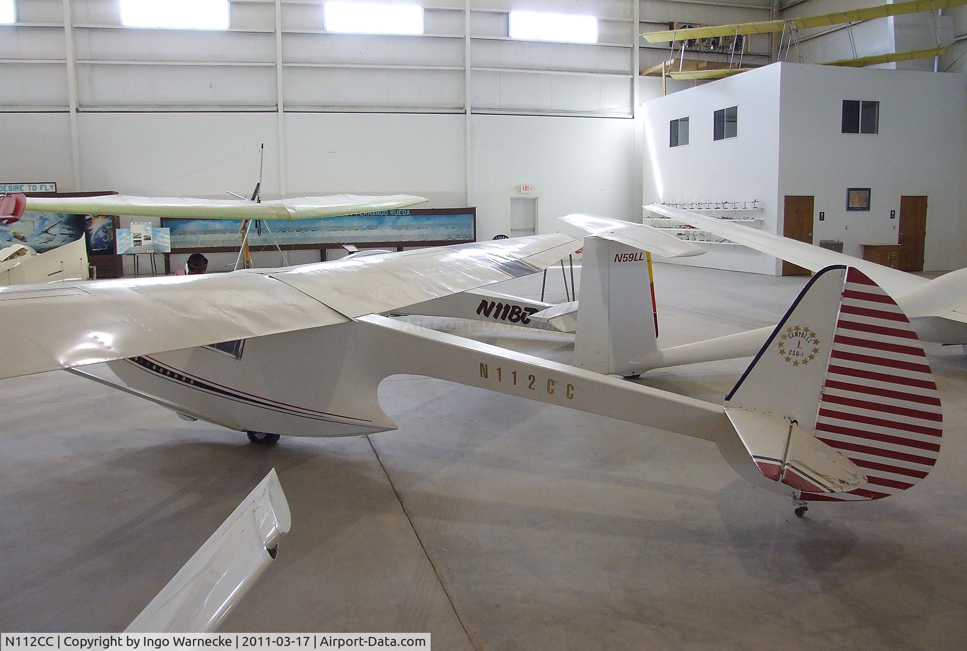 N112CC, 1976 Campbell CSG-1 C/N 112, Campbell / Scanlon CSG-1A at the Southwest Soaring Museum, Moriarty NM