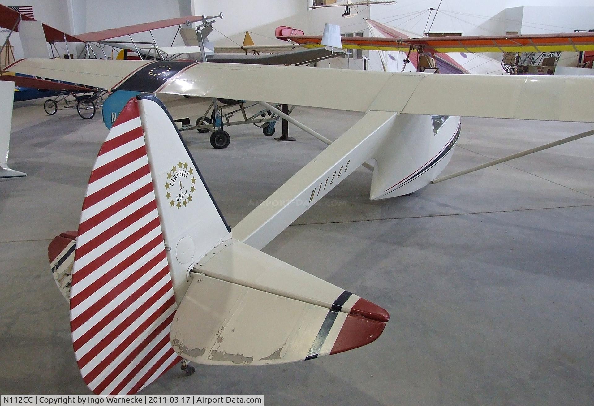 N112CC, 1976 Campbell CSG-1 C/N 112, Campbell / Scanlon CSG-1A at the Southwest Soaring Museum, Moriarty NM