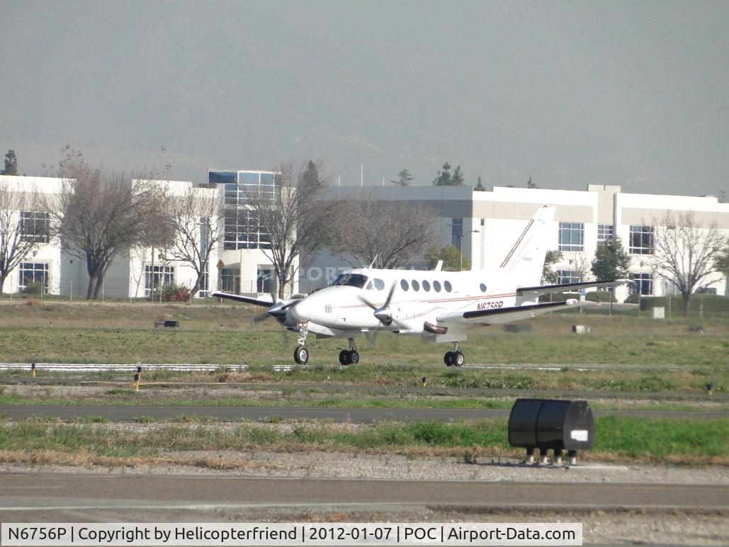 N6756P, 1980 Beech B100 King Air C/N BE-92, Under power from both engines and rolling westbound on runway 26L