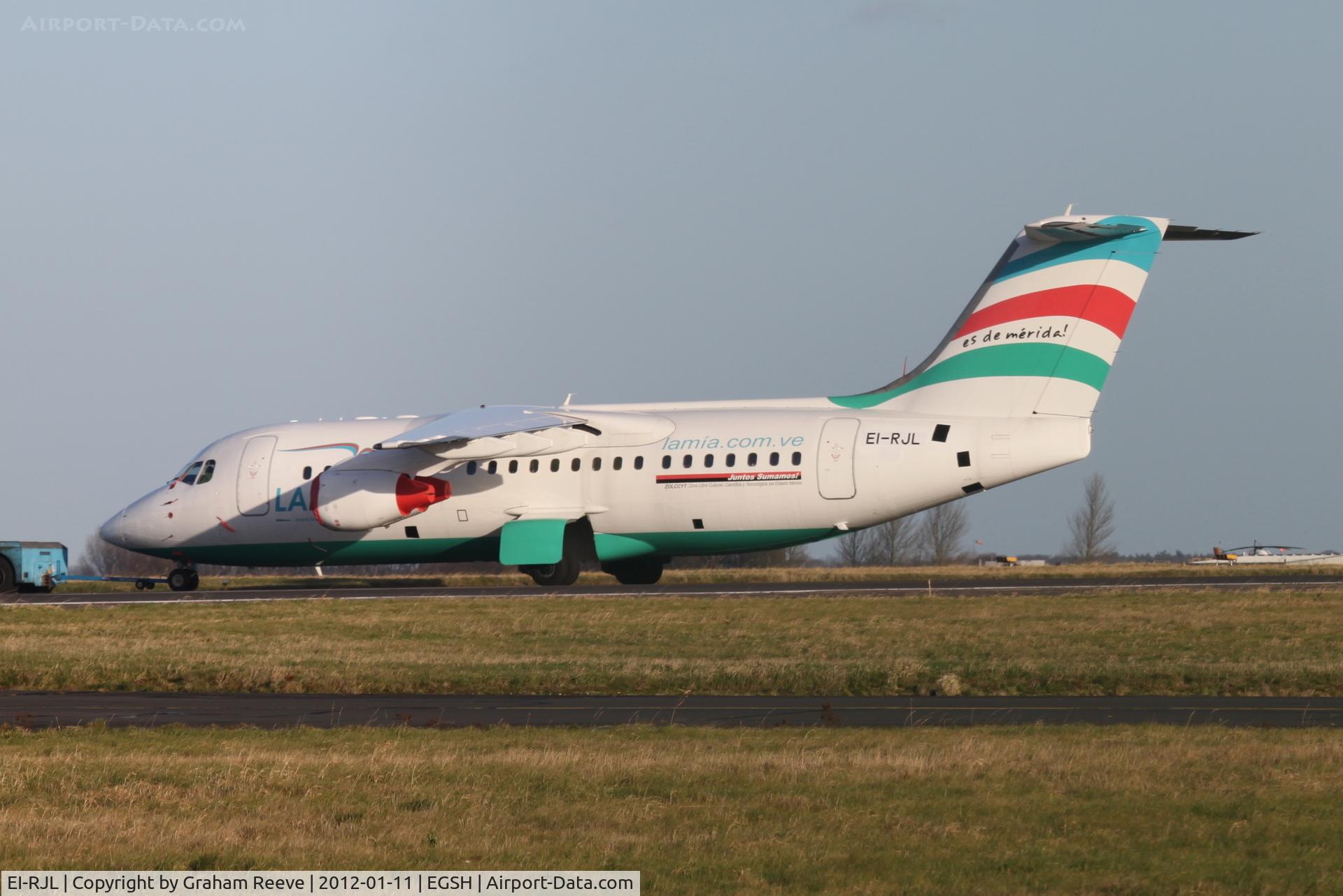 EI-RJL, 1999 British Aerospace Avro 146-RJ85A C/N E2349, Under tow.