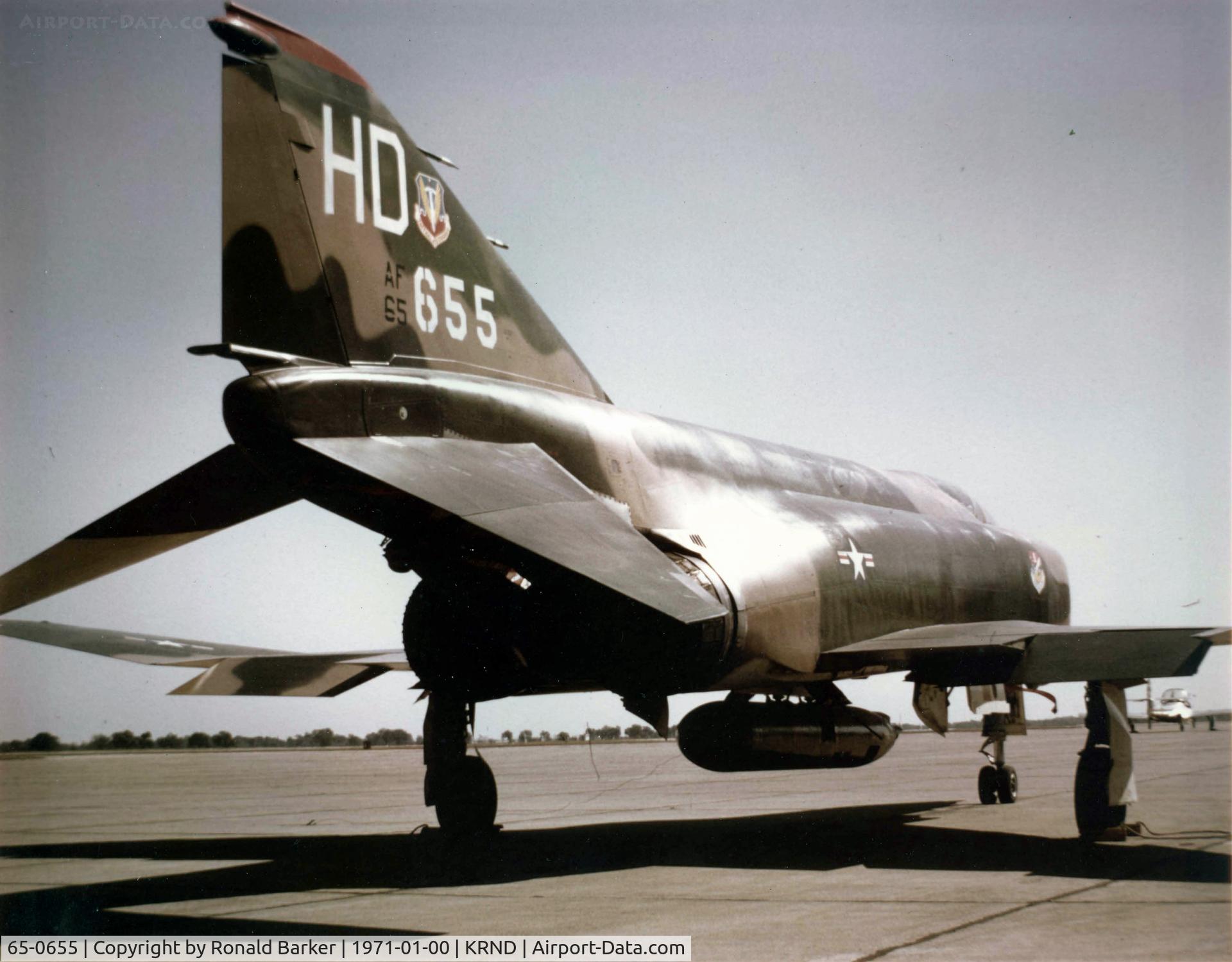 65-0655, 1965 McDonnell F-4D Phantom II C/N 1661, F-4D at Randolph AFB, TX Jan 1971