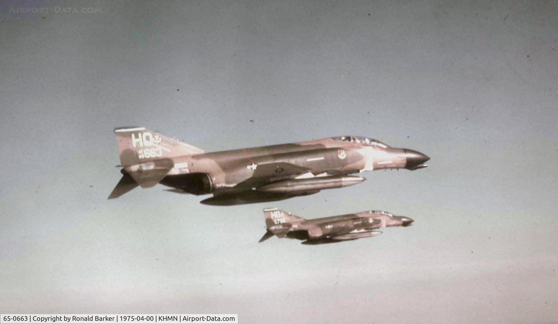 65-0663, 1965 McDonnell F-4D Phantom II C/N 1680, Holloman AFB, NM  April 1975