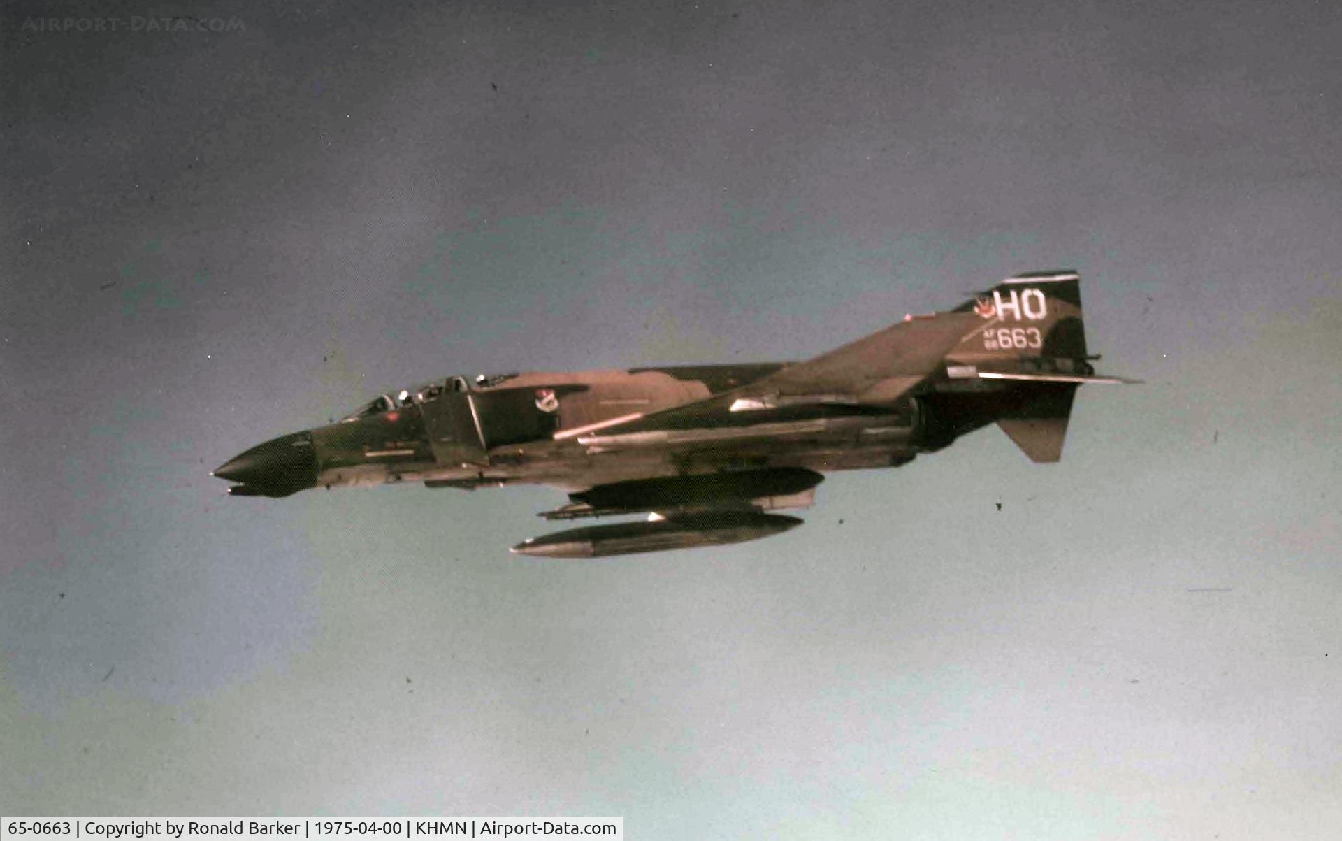 65-0663, 1965 McDonnell F-4D Phantom II C/N 1680, Holloman AFB, NM April 1975