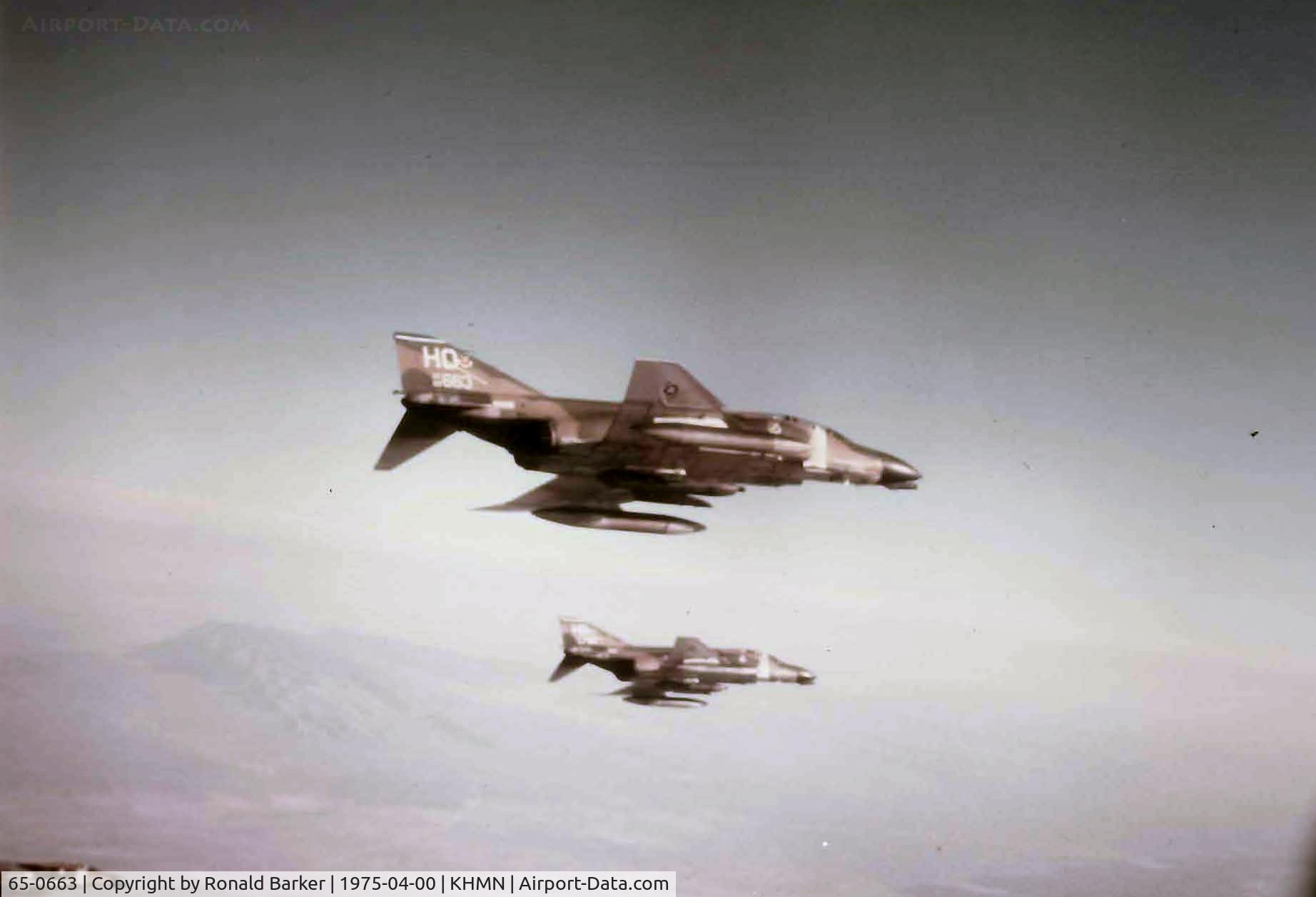 65-0663, 1965 McDonnell F-4D Phantom II C/N 1680, Holloman AFB, NM April 1975