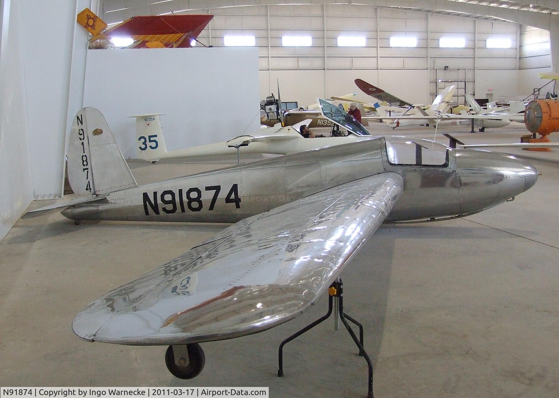 N91874, 1949 Schweizer SGS 1-23 C/N 9, Schweizer SGS 1-23 at the Southwest Soaring Museum, Moriarty NM