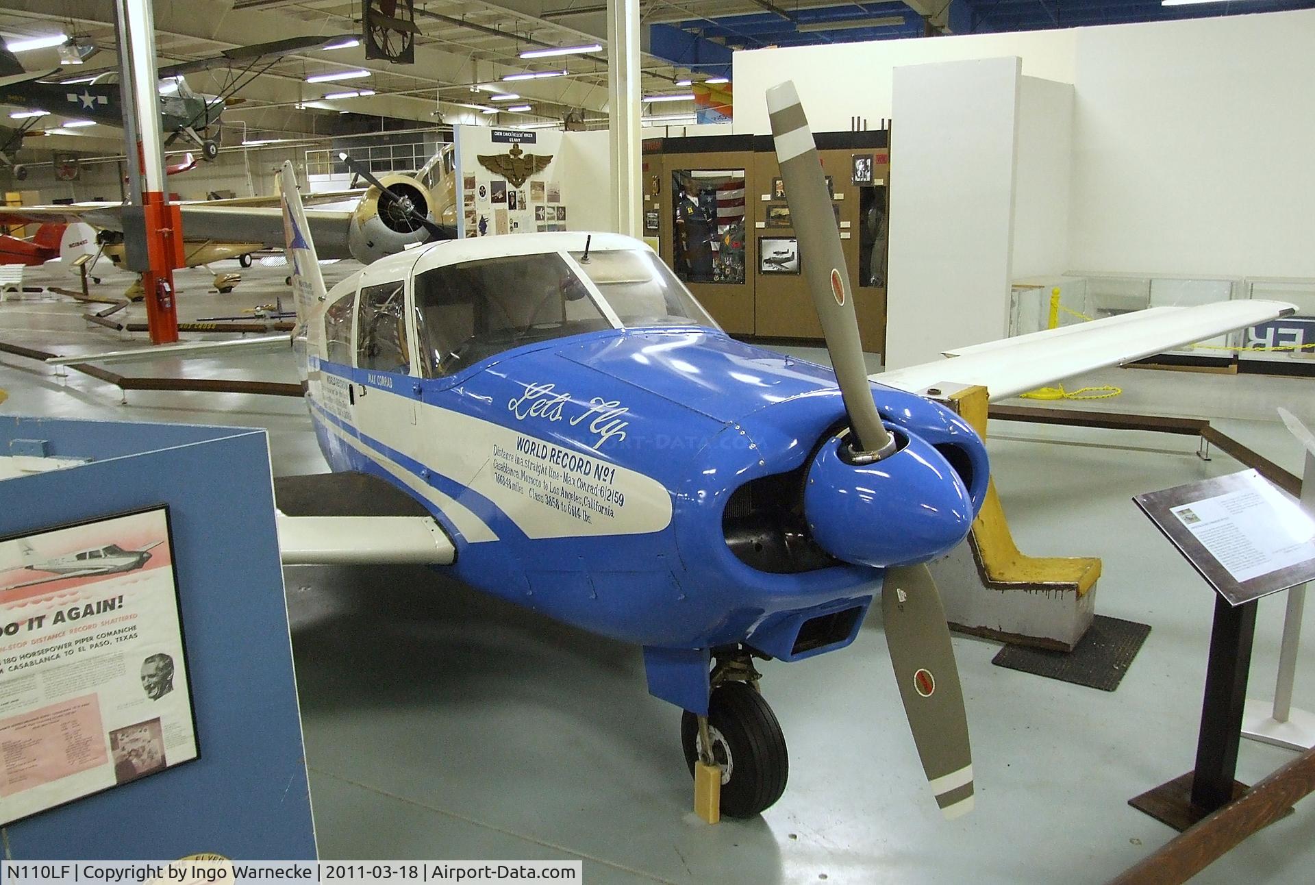 N110LF, 1959 Piper PA-24-250 Comanche C/N 24-695, Piper PA-24-250 Comanche at the Mid-America Air Museum, Liberal KS