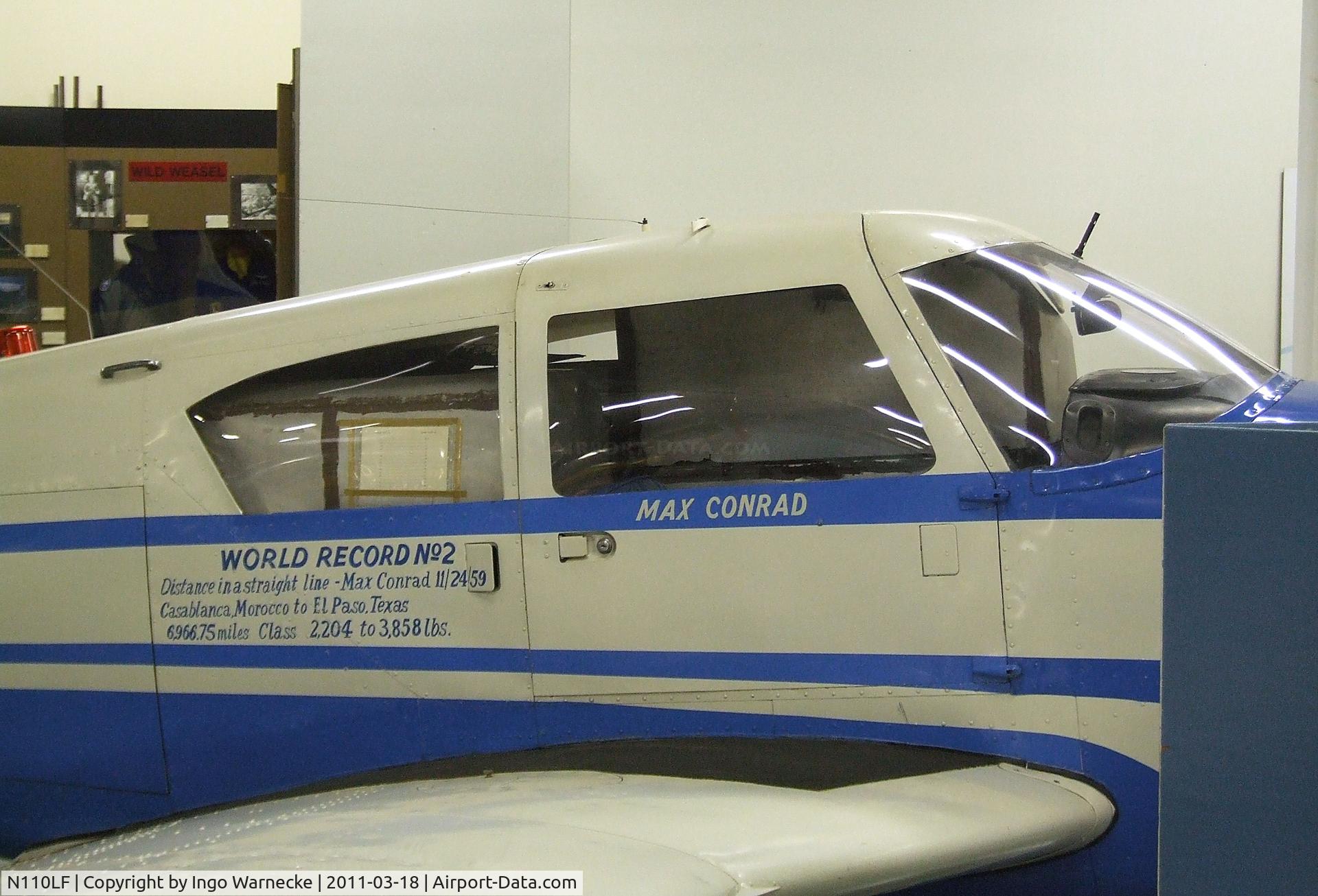 N110LF, 1959 Piper PA-24-250 Comanche C/N 24-695, Piper PA-24-250 Comanche at the Mid-America Air Museum, Liberal KS