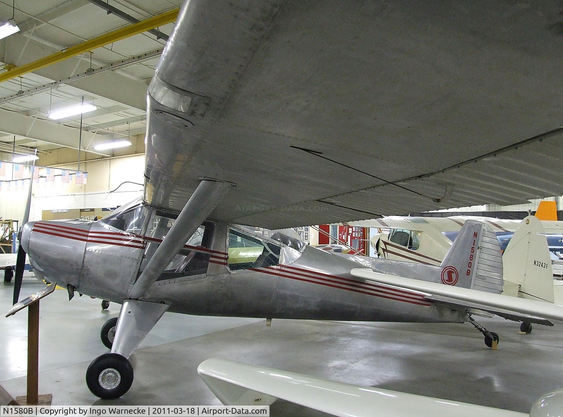 N1580B, 1948 Luscombe T-8F Silvaire C/N 6207, Luscombe T-8F at the Mid-America Air Museum, Liberal KS