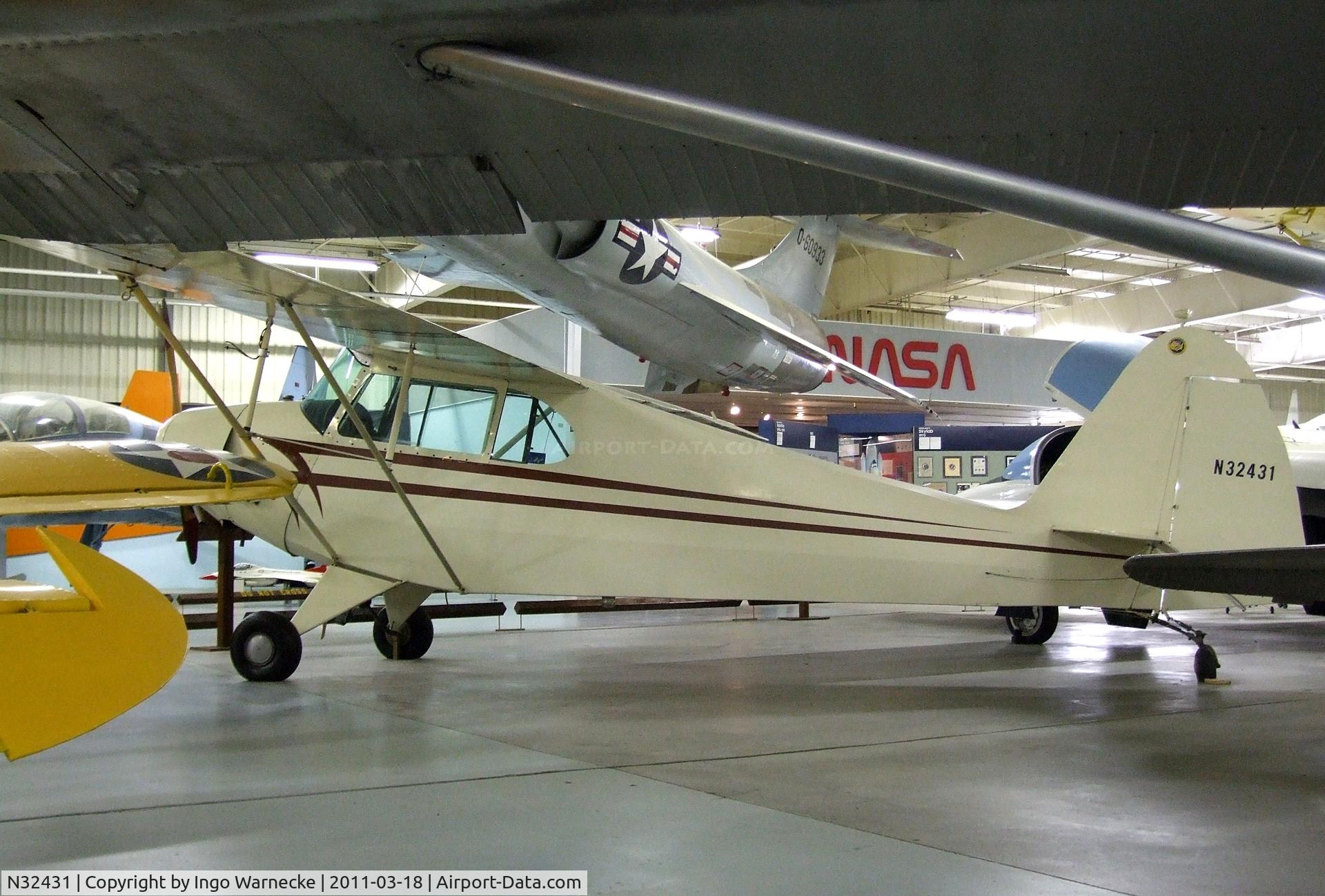 N32431, 1940 Porterfield CP-65 C/N 861, Porterfield CP-65 at the Mid-America Air Museum, Liberal KS