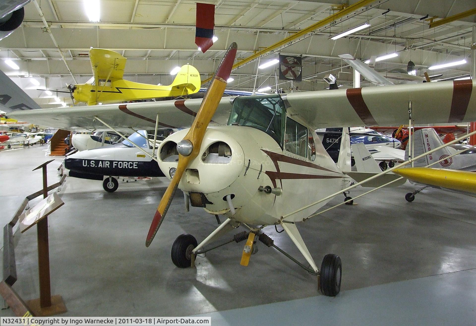 N32431, 1940 Porterfield CP-65 C/N 861, Porterfield CP-65 at the Mid-America Air Museum, Liberal KS