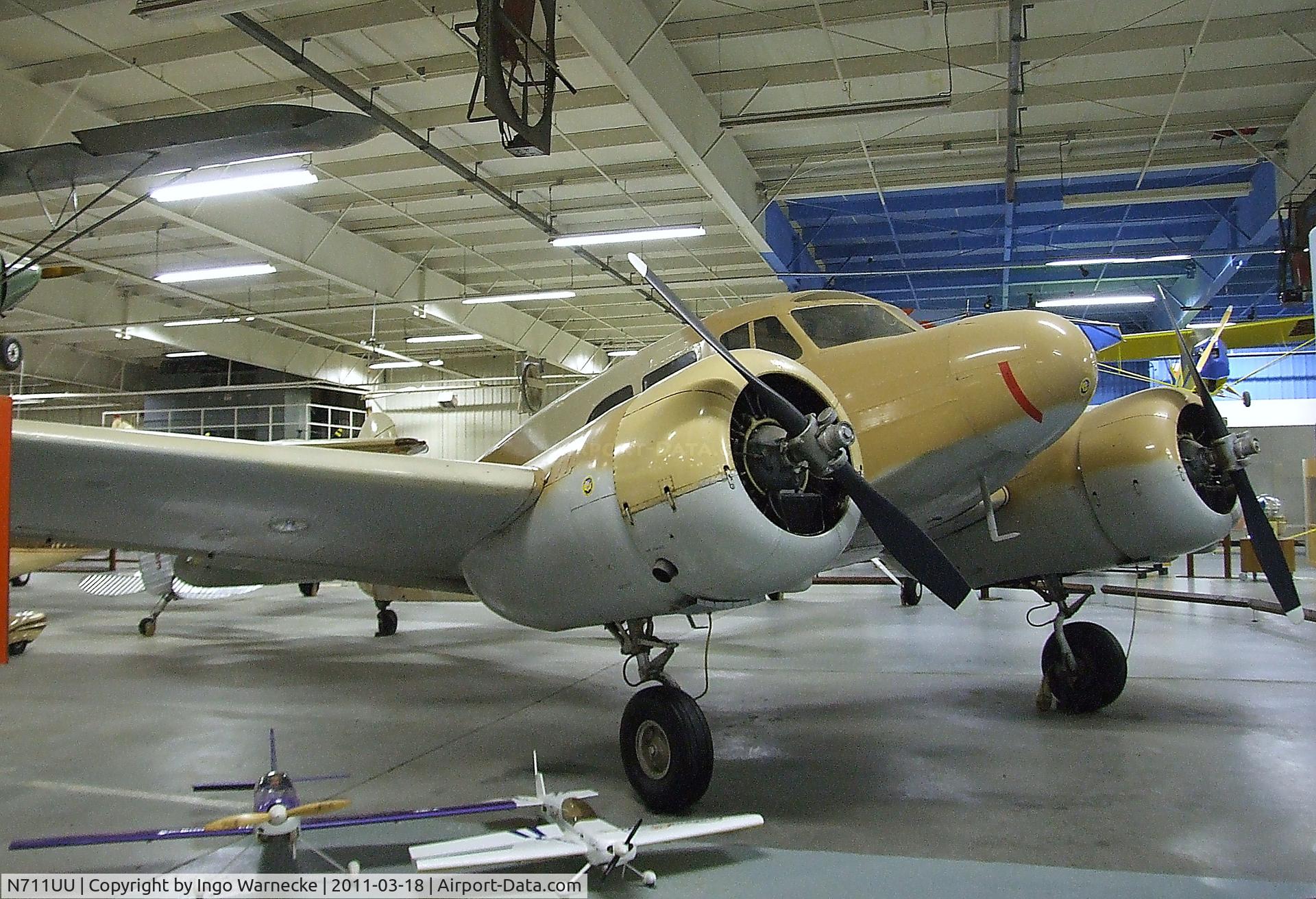 N711UU, 1942 Cessna UC-78 (T-50) Bobcat Bobcat C/N 3766, Cessna T-50 Bobcat at the Mid-America Air Museum, Liberal KS