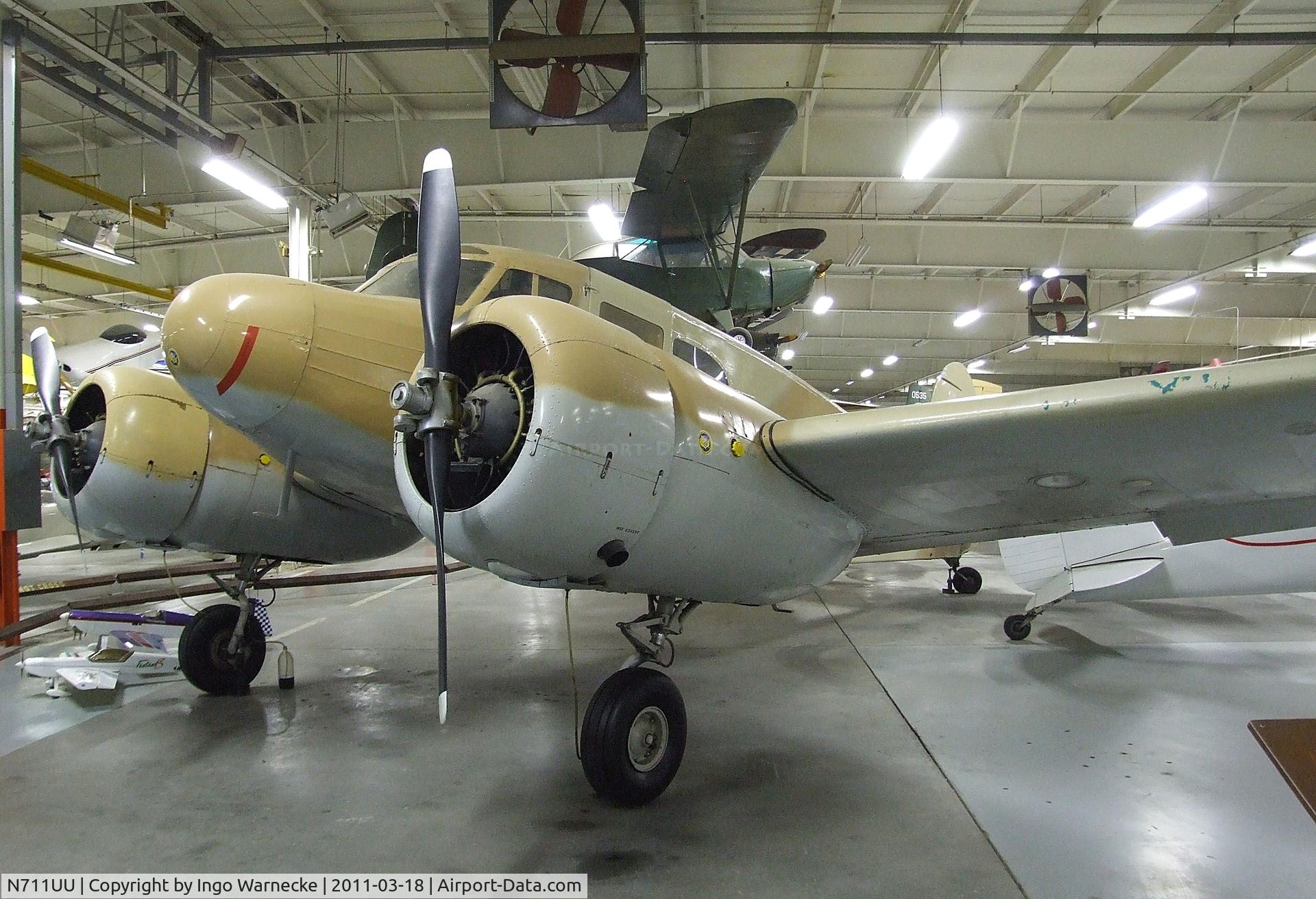 N711UU, 1942 Cessna UC-78 (T-50) Bobcat Bobcat C/N 3766, Cessna T-50 Bobcat at the Mid-America Air Museum, Liberal KS