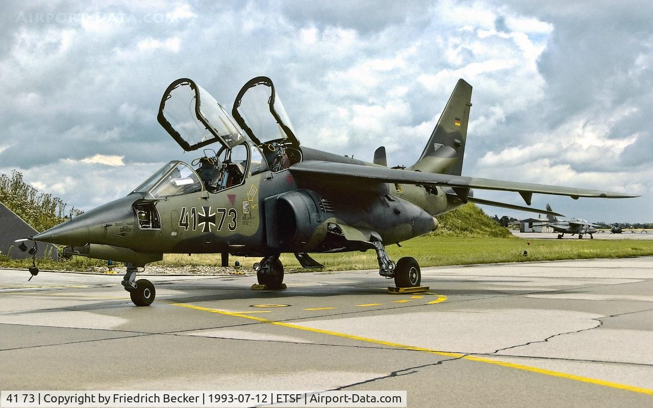 41 73, Dassault-Dornier Alpha Jet A C/N 0173, flightline at Fürstenfeldbruck