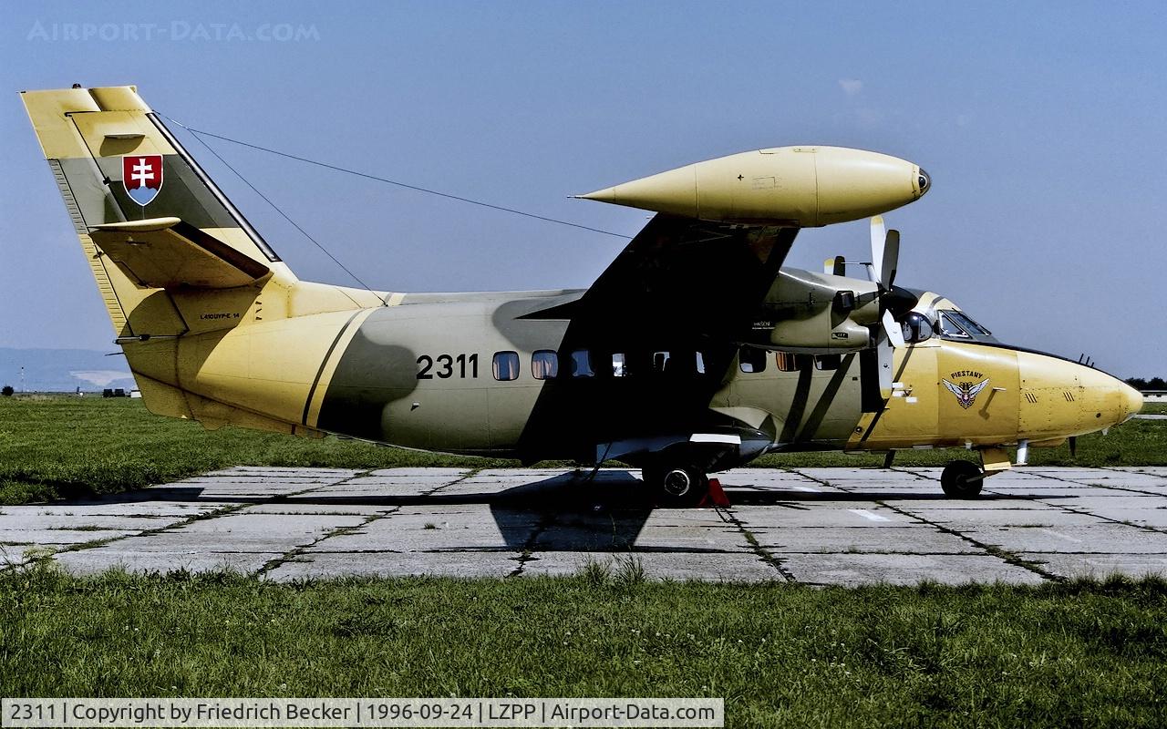 2311, Let L410UVP-E14 Turbolet C/N 89211, flightline at Piestany