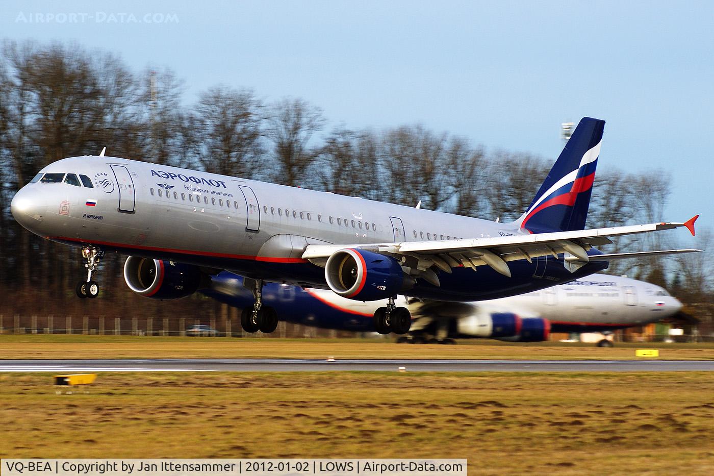 VQ-BEA, 2009 Airbus A321-211 C/N 4058, VQ-BEA @ LOWS