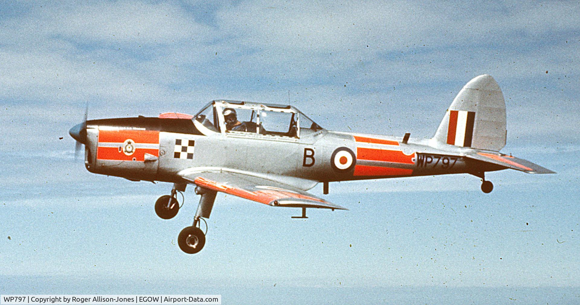 WP797, 1951 De Havilland DHC-1 Chipmunk T.10 C/N C1/0689 (DHB-580?), Near RAF Woodvale, UK, about 1967.