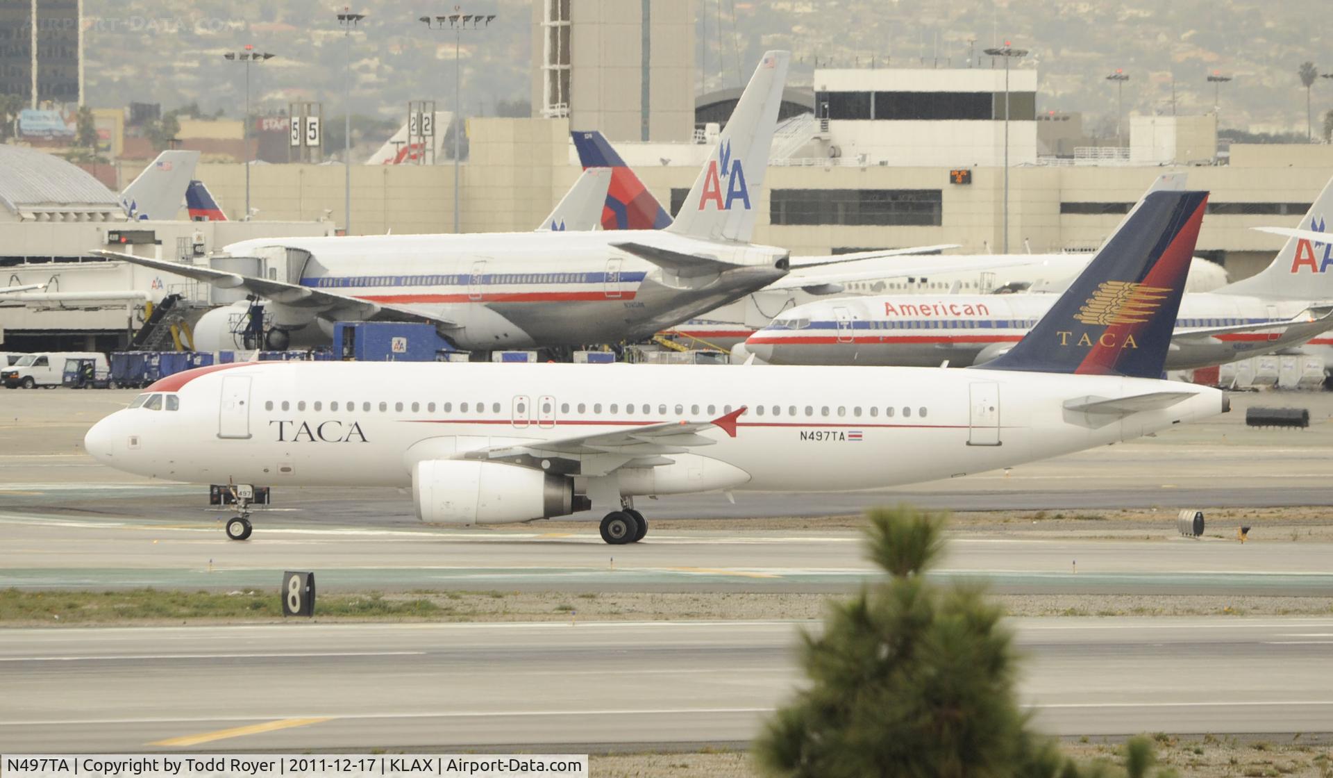 N497TA, 2008 Airbus A320-233 C/N 3378, Arriving at LAX