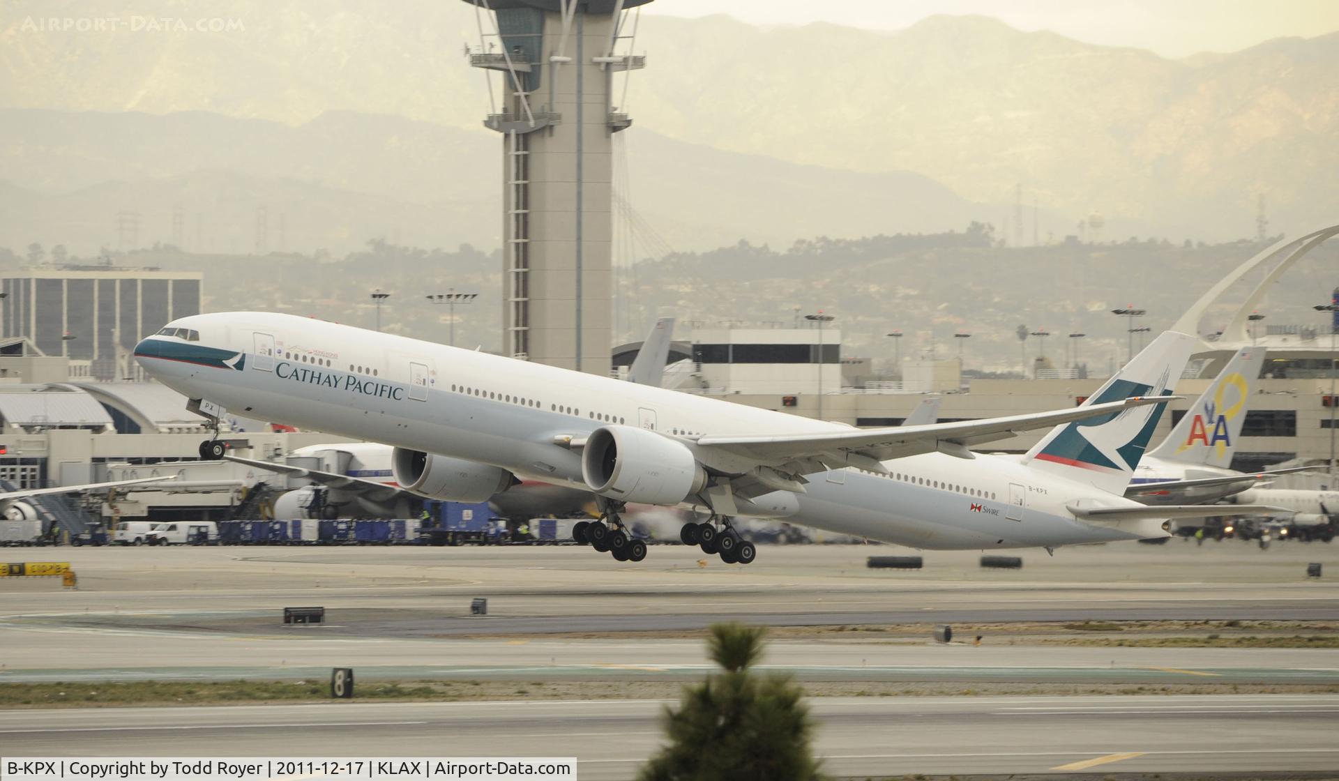 B-KPX, 2011 Boeing 777-367/ER C/N 37897, Departing LAX