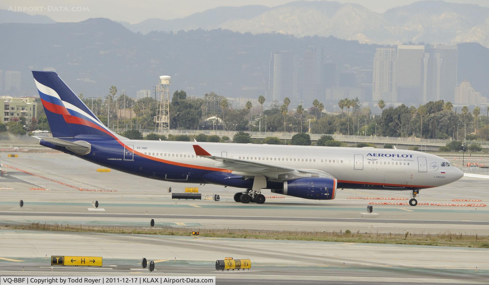 VQ-BBF, 2009 Airbus A330-243 C/N 1045, Taxiing at LAX