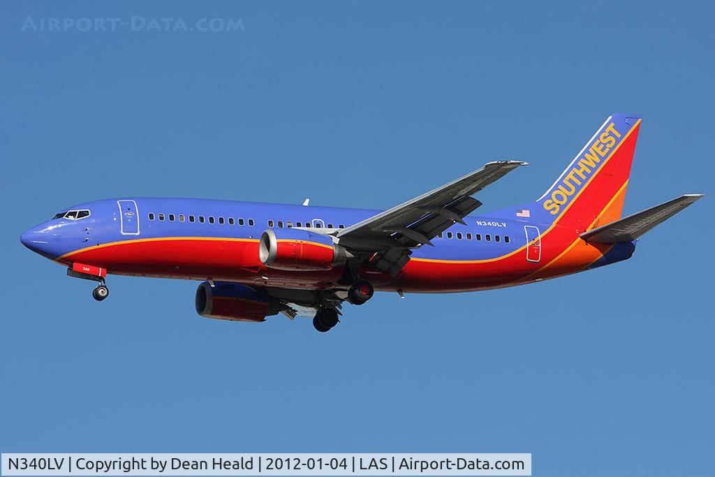 N340LV, 1987 Boeing 737-3K2 C/N 23738, Southwest Airlines N340LV on short final to RWY 25L.