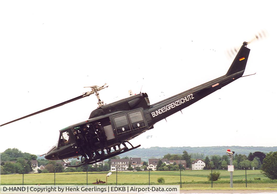 D-HAND, Bell 212 C/N 30568, 50 year BGS - German Border Patrol