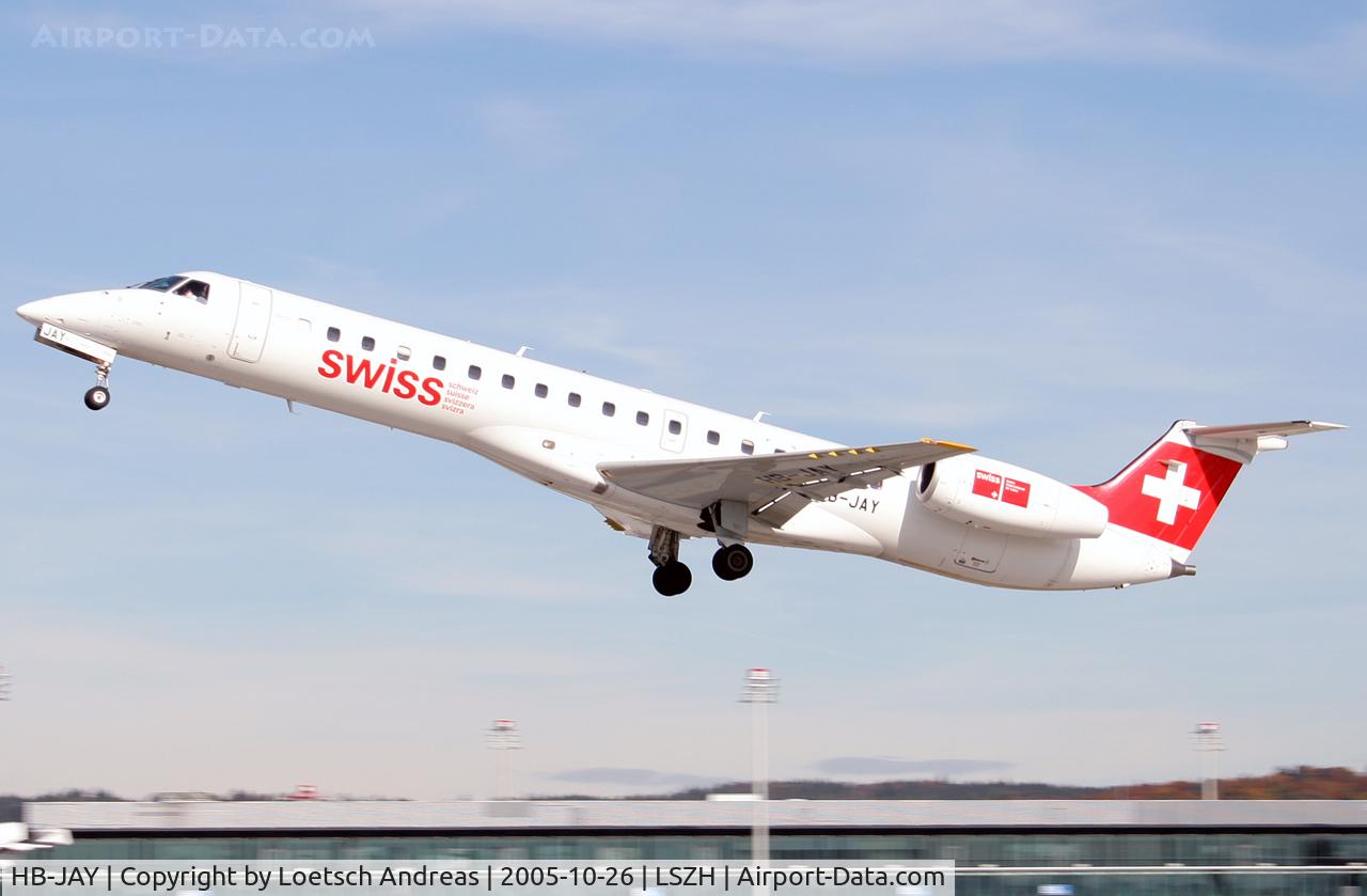 HB-JAY, 2002 Embraer EMB-145LU (ERJ-145LU) C/N 145601, Swiss