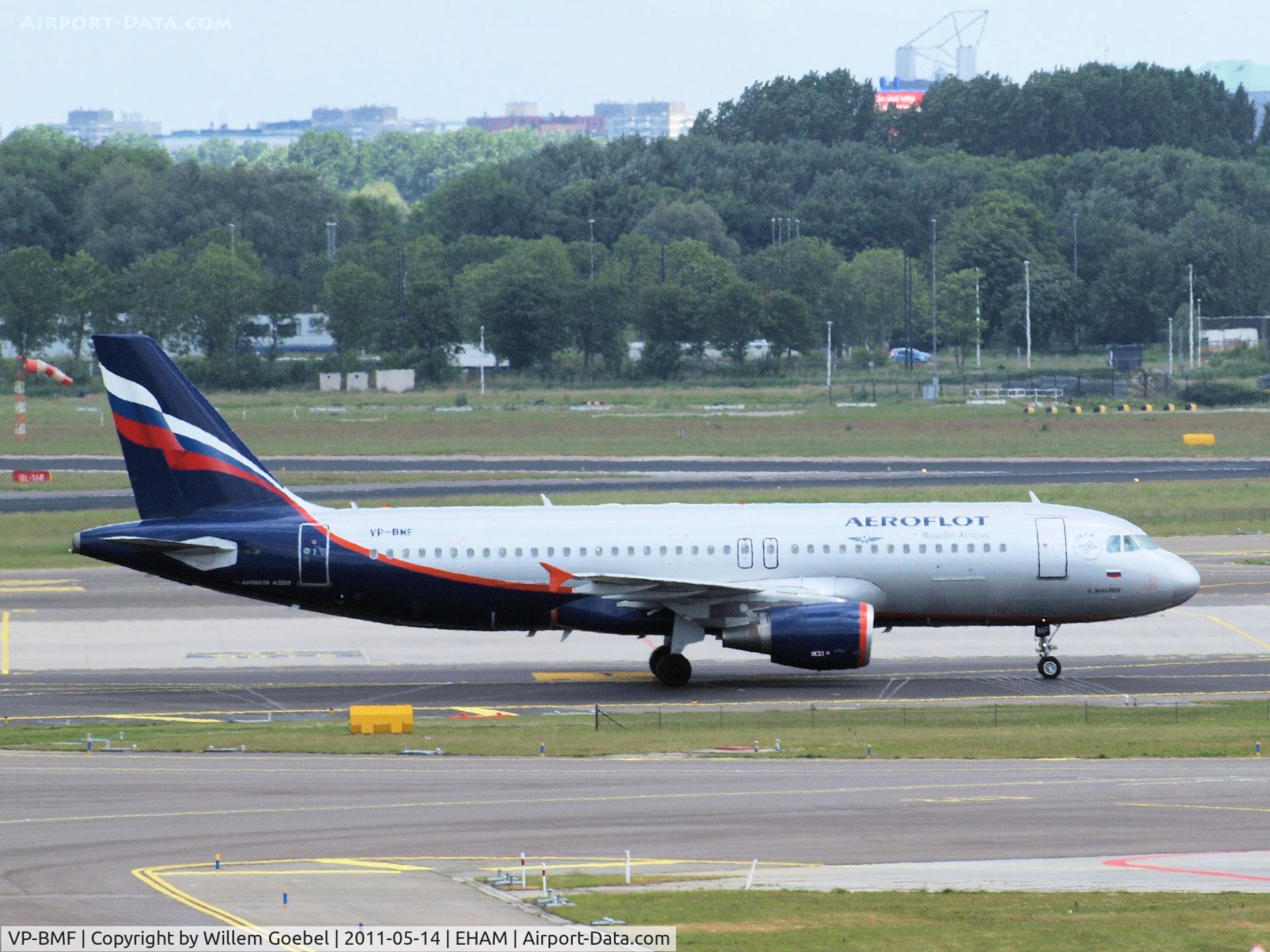 VP-BMF, 2008 Airbus A320-214 C/N 3711, Taxi to the gate of Amsterdam Airport